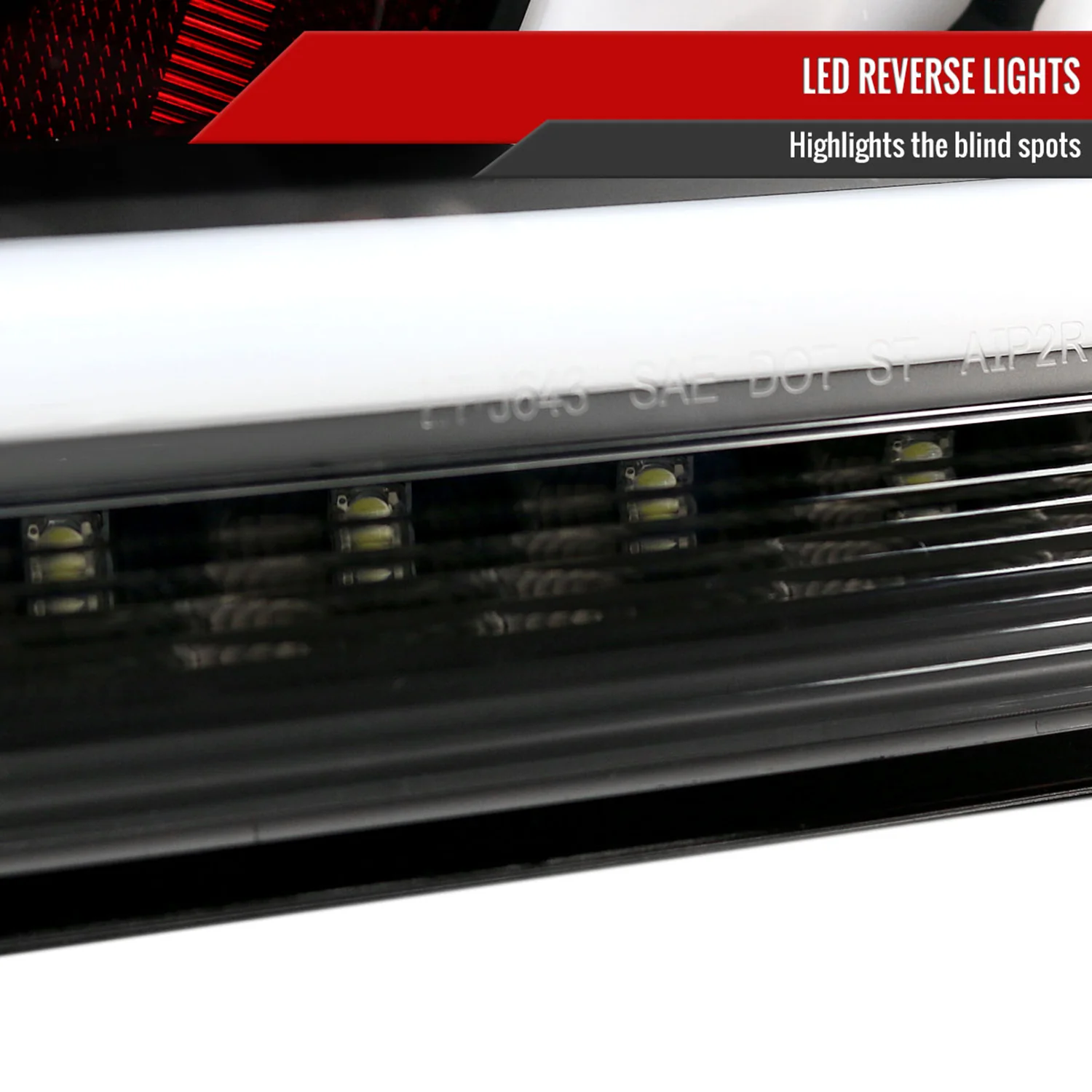 2010-2016 Hyundai Genesis Coupe White Bar LED Tail Lights Matt Black/Clear - Image 5