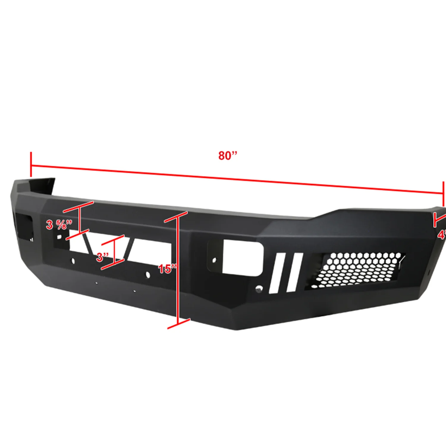 2010-2018 Dodge RAM 2500/3500 Heavy Duty Steel Front Bumper LED Light Ports - Image 2
