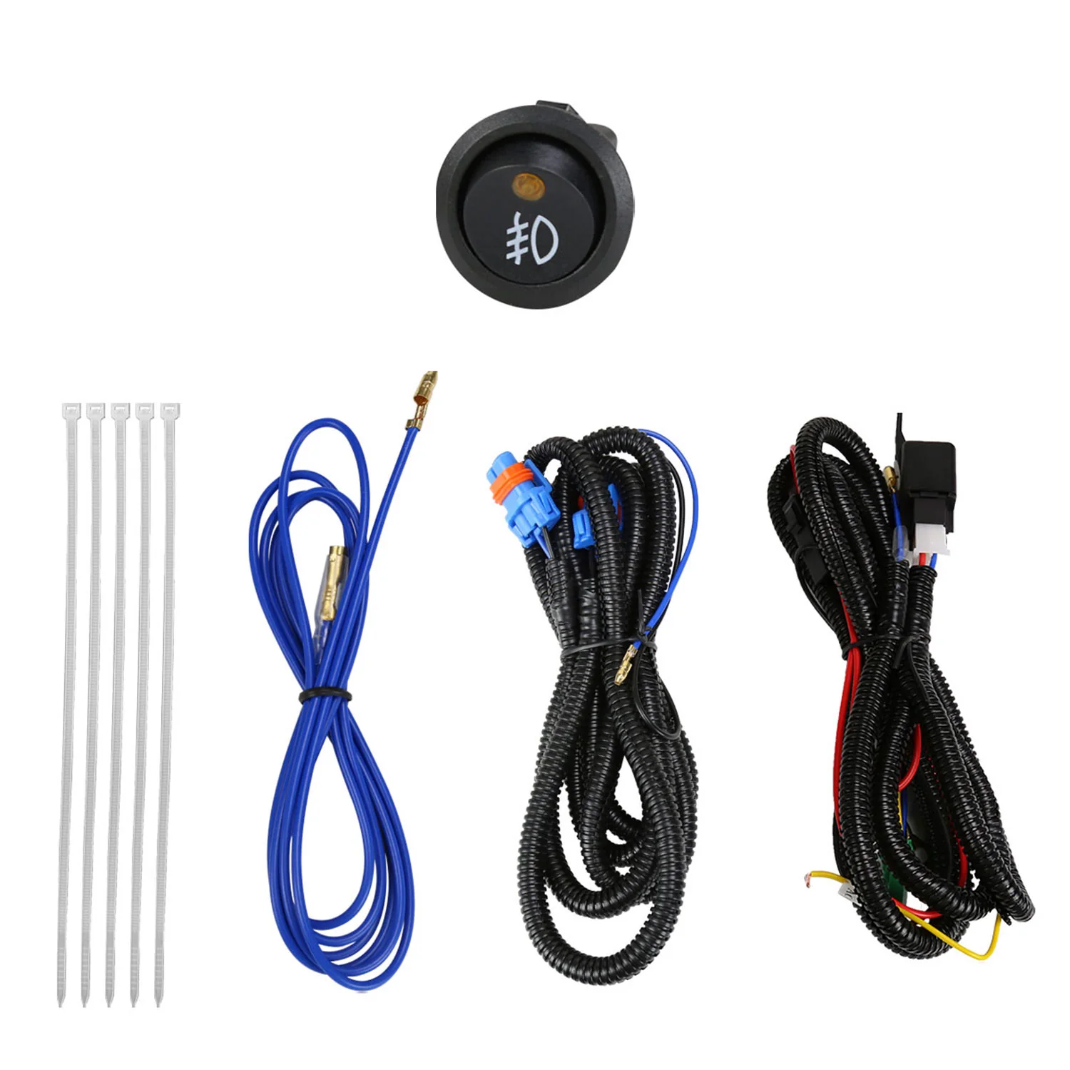 2011-2014 VW Jetta Sedan 9006 Fog Lights Kit Switch & Wiring Harness Chrome - Image 7