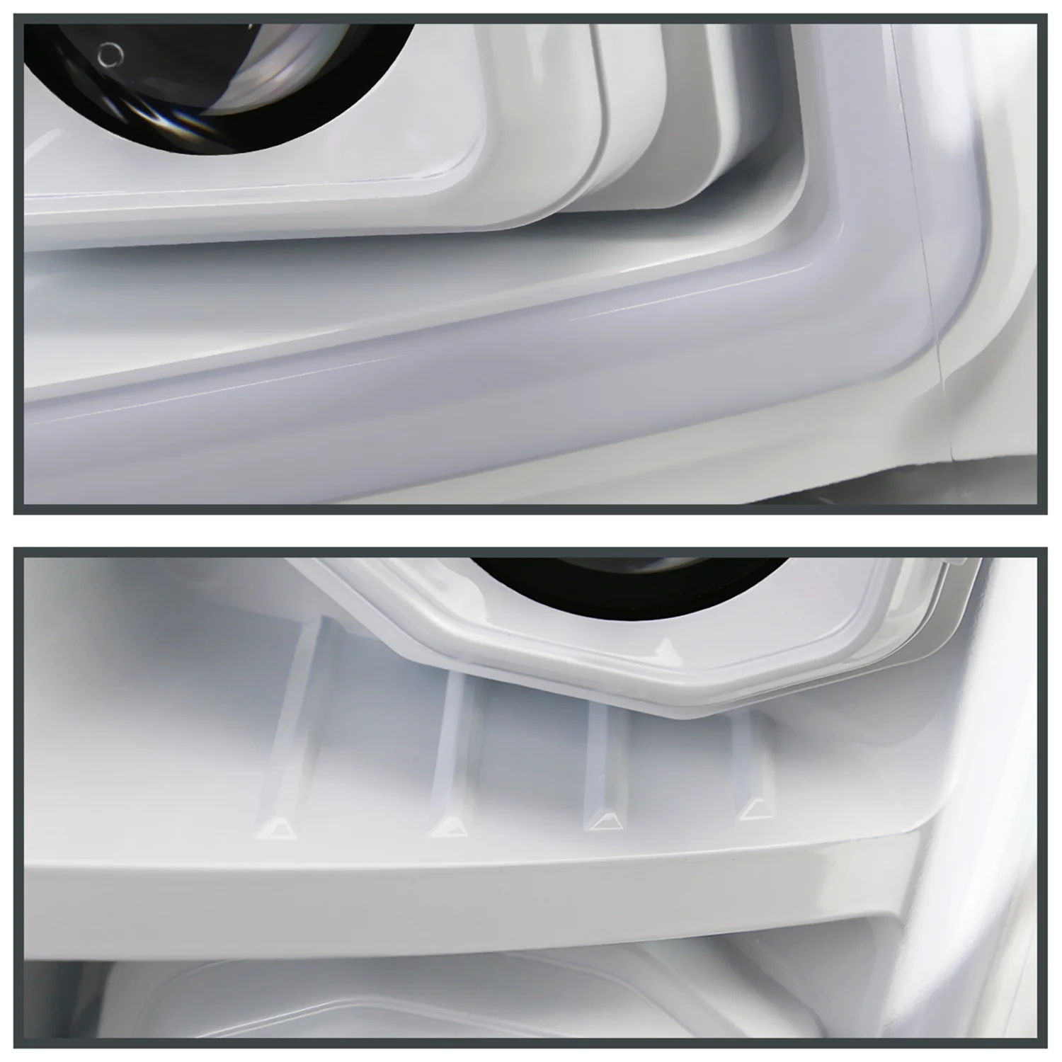 2011-2016 Ford F-250/350/450/550 LED CBar Projector Headlights White Housing - Image 5