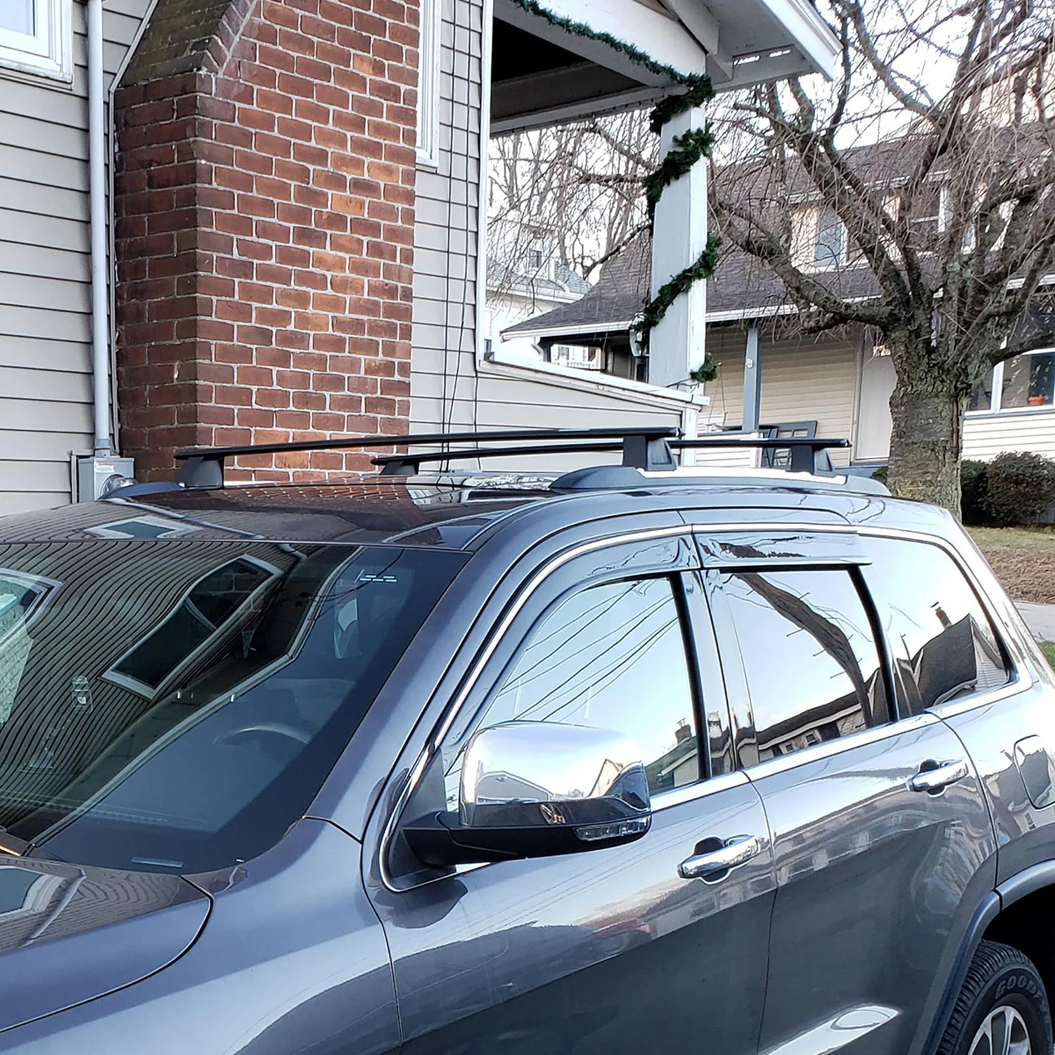 2011-2018 Jeep Grand Cherokee Aluminum Roof Rack Cross Bars Black - Image 10