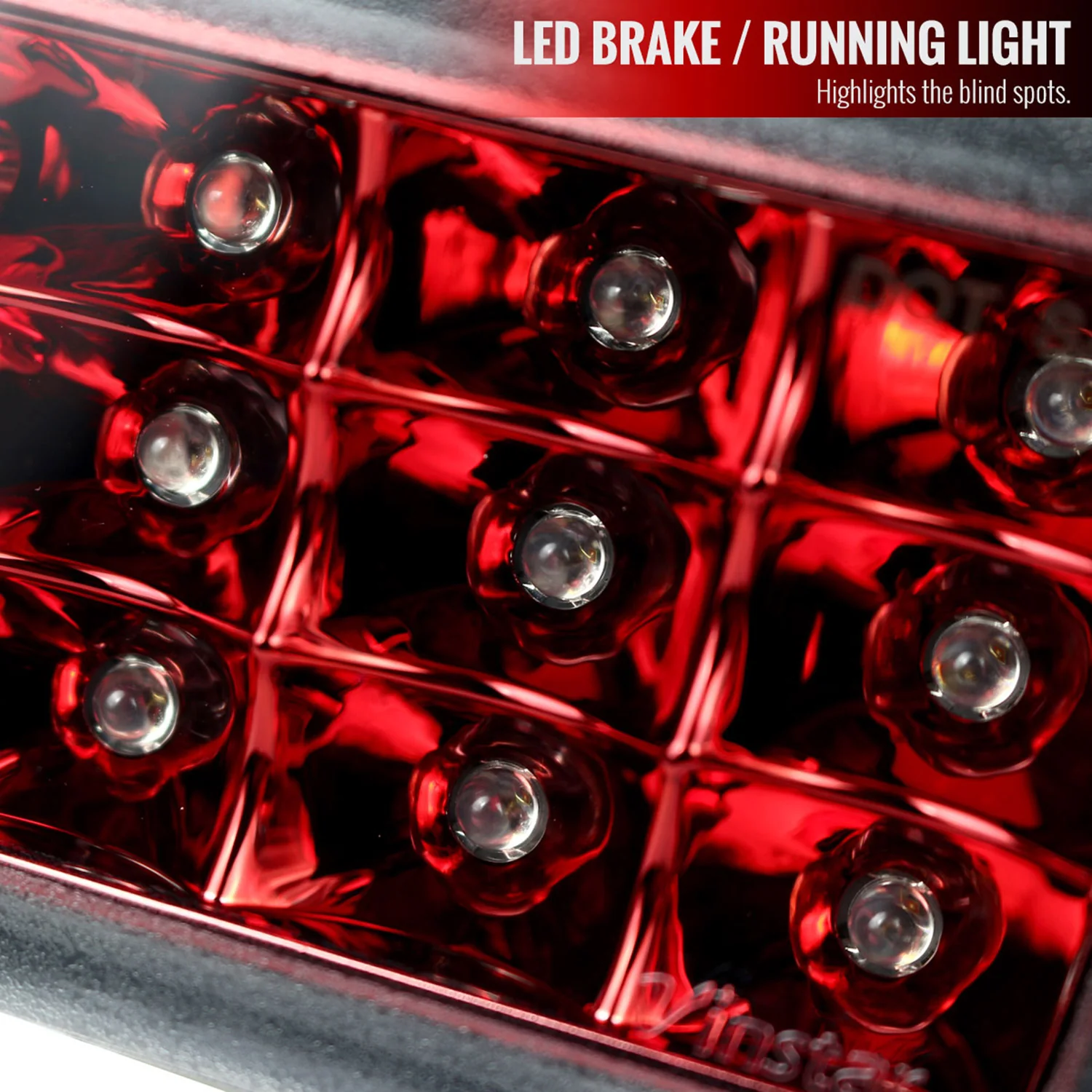 2011-2018 Subaru Impreza WRX/STI/XV Crosstrek LED 3rd Brake Light Chrome/Red - Image 4