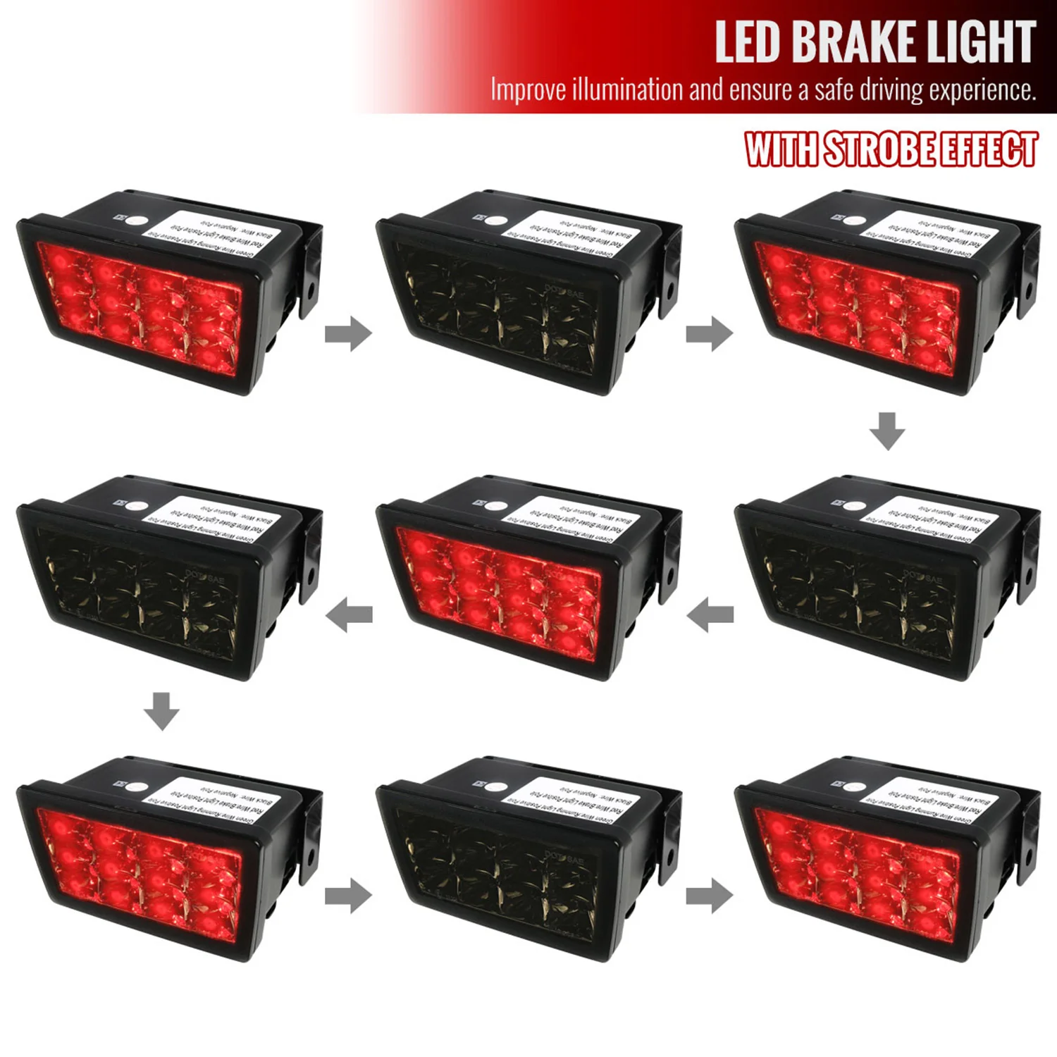 2011-2018 Subaru Impreza WRX/STI/XV Crosstrek LED 3rd Brake Light Chrome/Smoke - Image 2