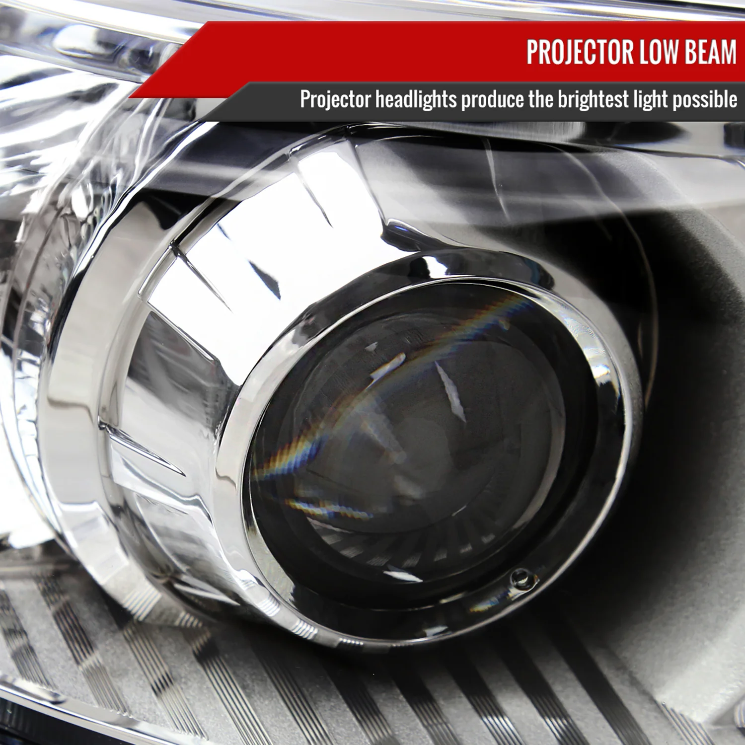 2011-2020 Toyota Sienna Passenger/Right Side Projector Headlights Chrome/Clear - Image 3