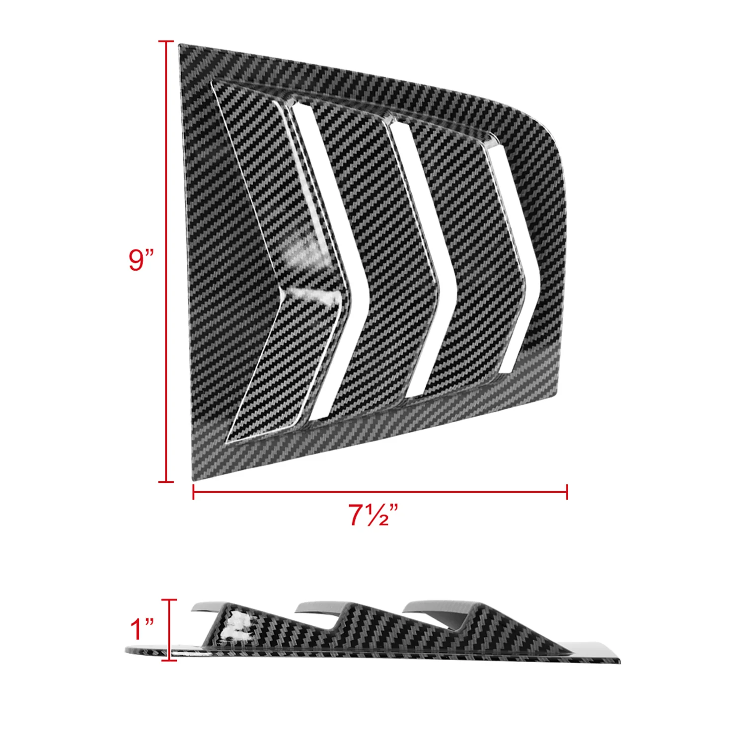2011-2021 Dodge Charger Carbon Fiber Side Window Louvers Vent - Image 2