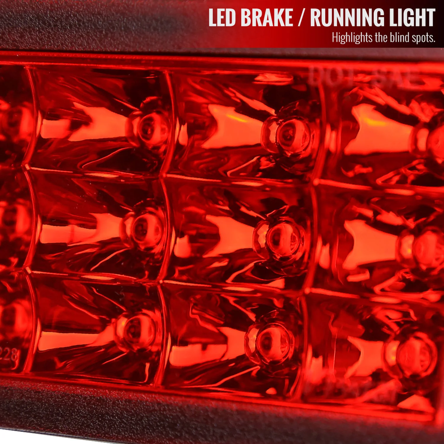 2011-2021 Subaru Impreza WRX STI F1 Style LED 3rd Brake Light Chrome/Red Lens - Image 4