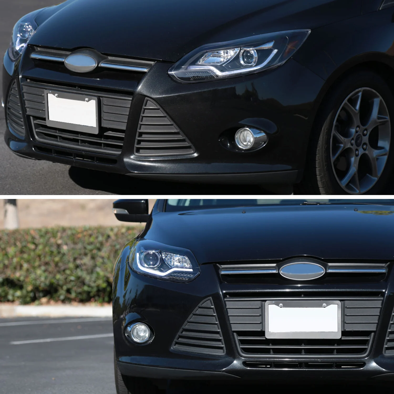 2012-2014 Ford Focus Projector Headlights LED Light & Turn Signal Lights Black - Image 10
