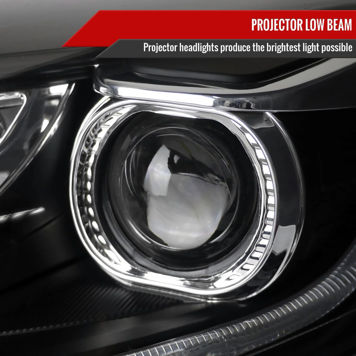 2012-2014 Ford Focus Projector Headlights LED Light & Turn Signal Lights Black - Image 3