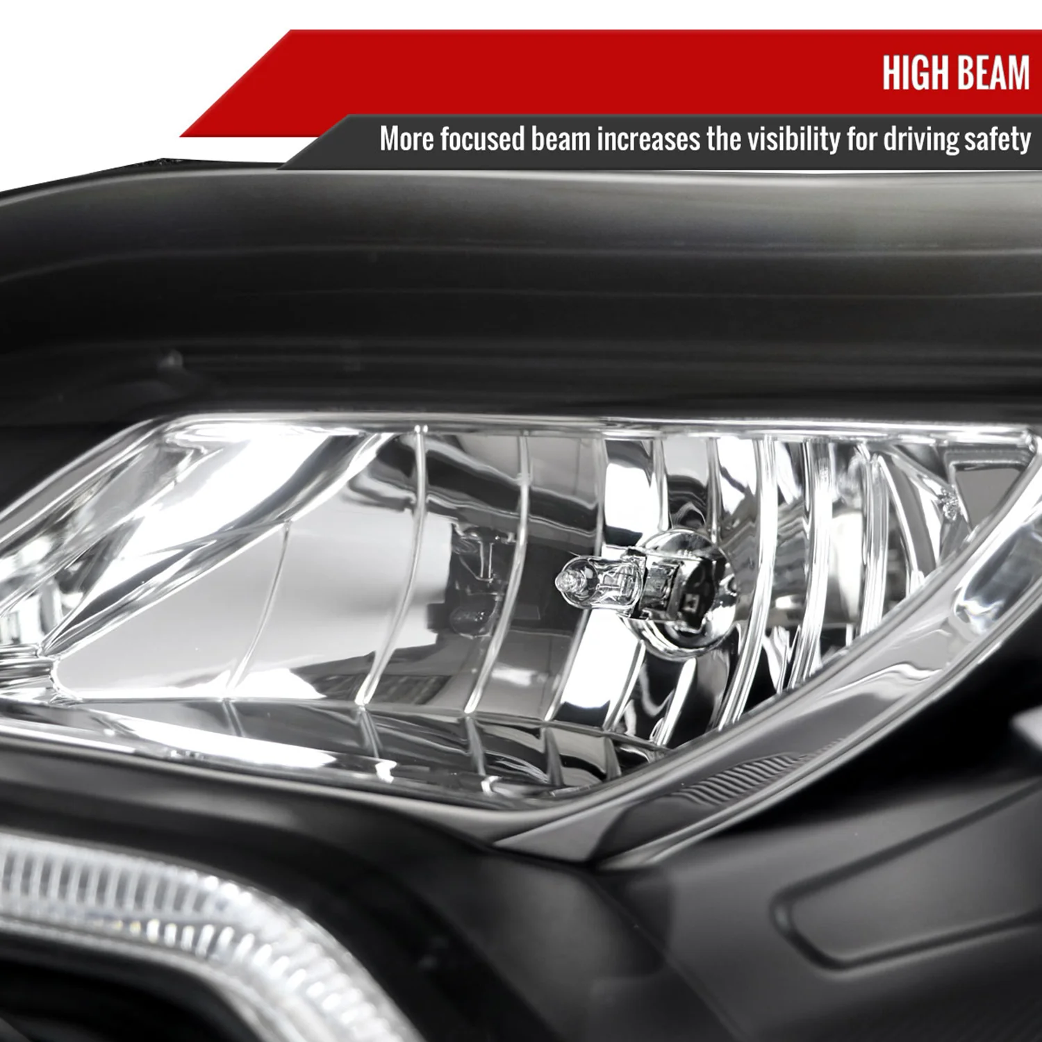 2012-2014 Ford Focus Projector Headlights LED Light & Turn Signal Lights Black - Image 4