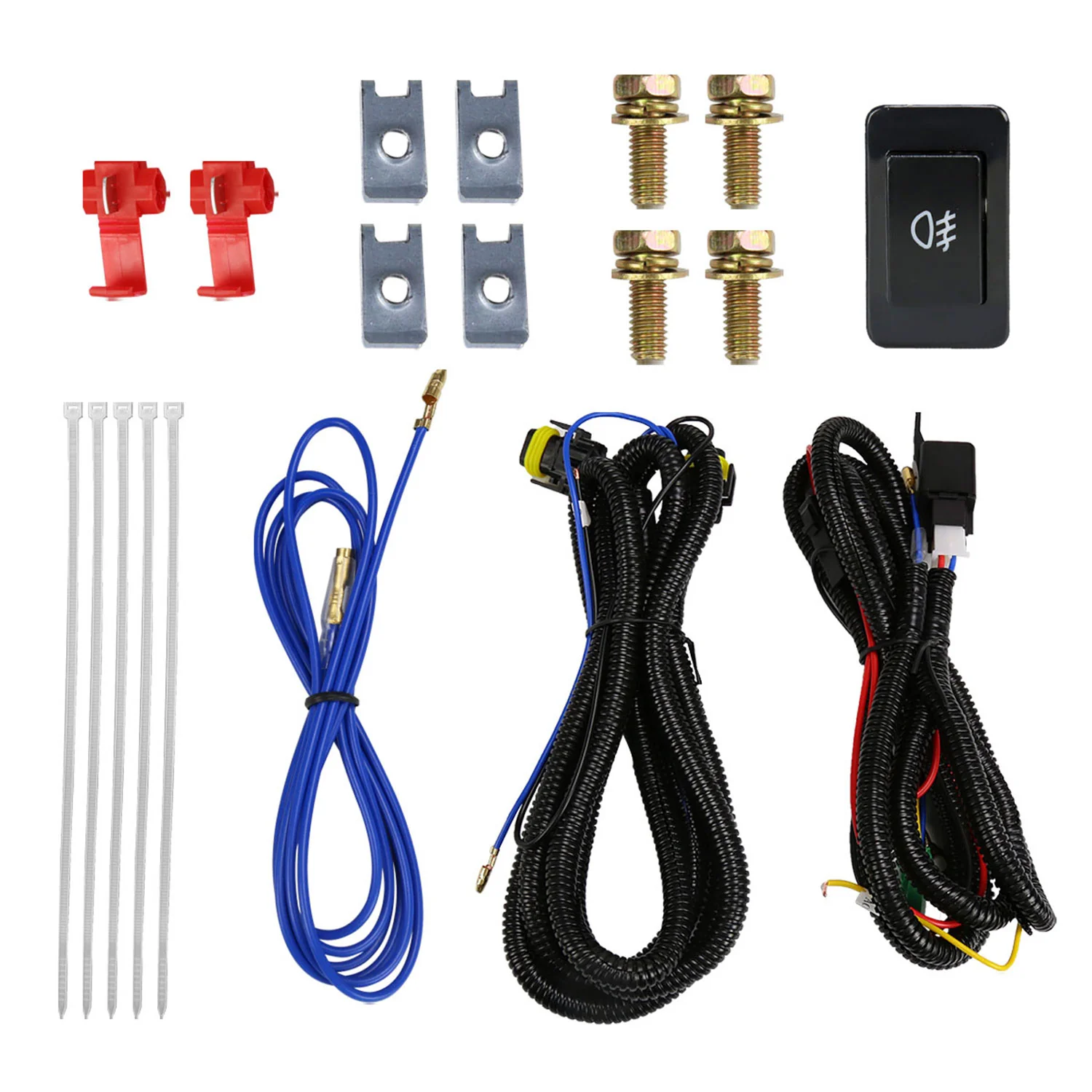 2012-2014 Nissan Versa H11 Fog Lights Kit Switch & Wiring Harness Chrome/Clear - Image 7