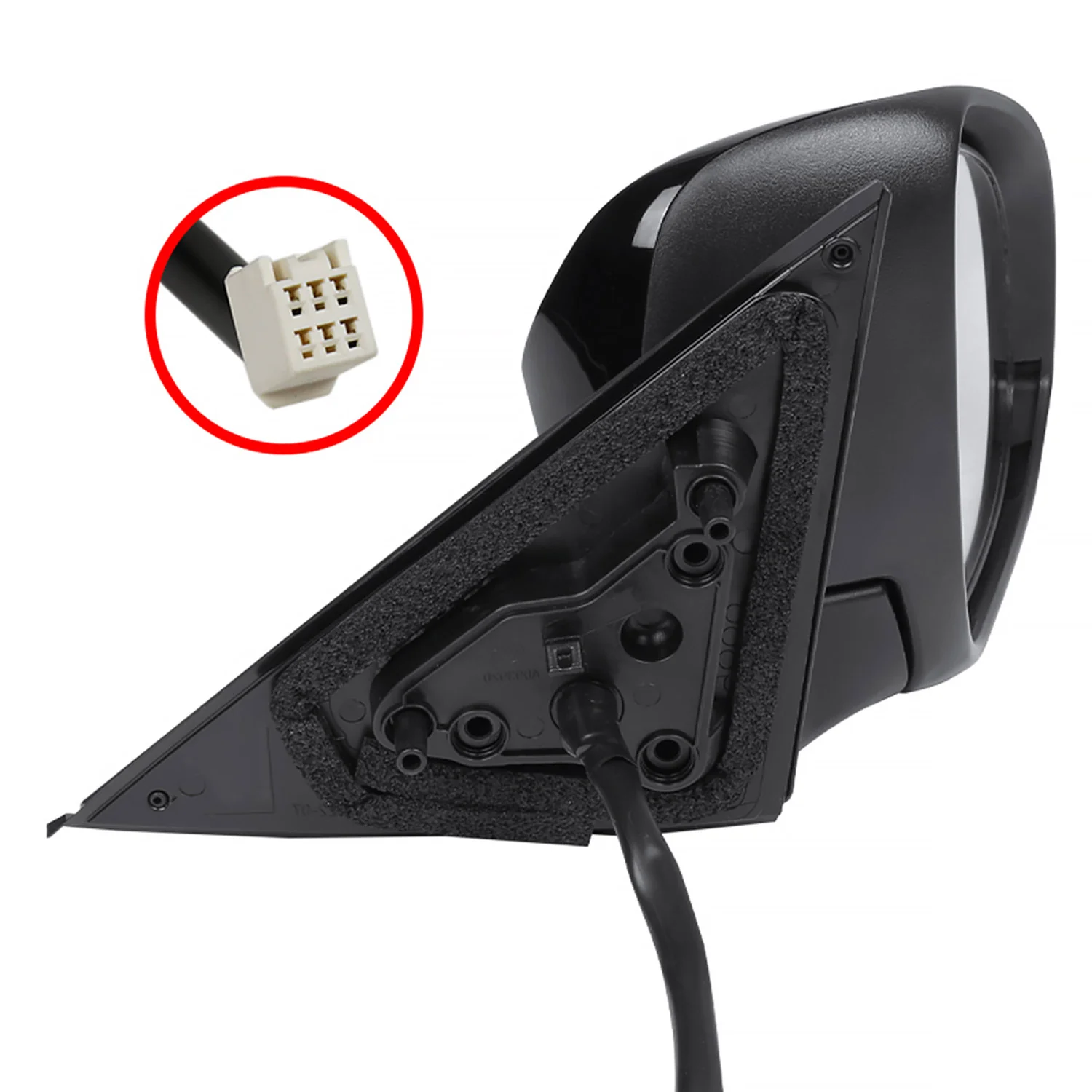 2012-2014 Toyota Camry Glossy Black 3Pin Adjustable Side Mirror Passenger Side - Image 9