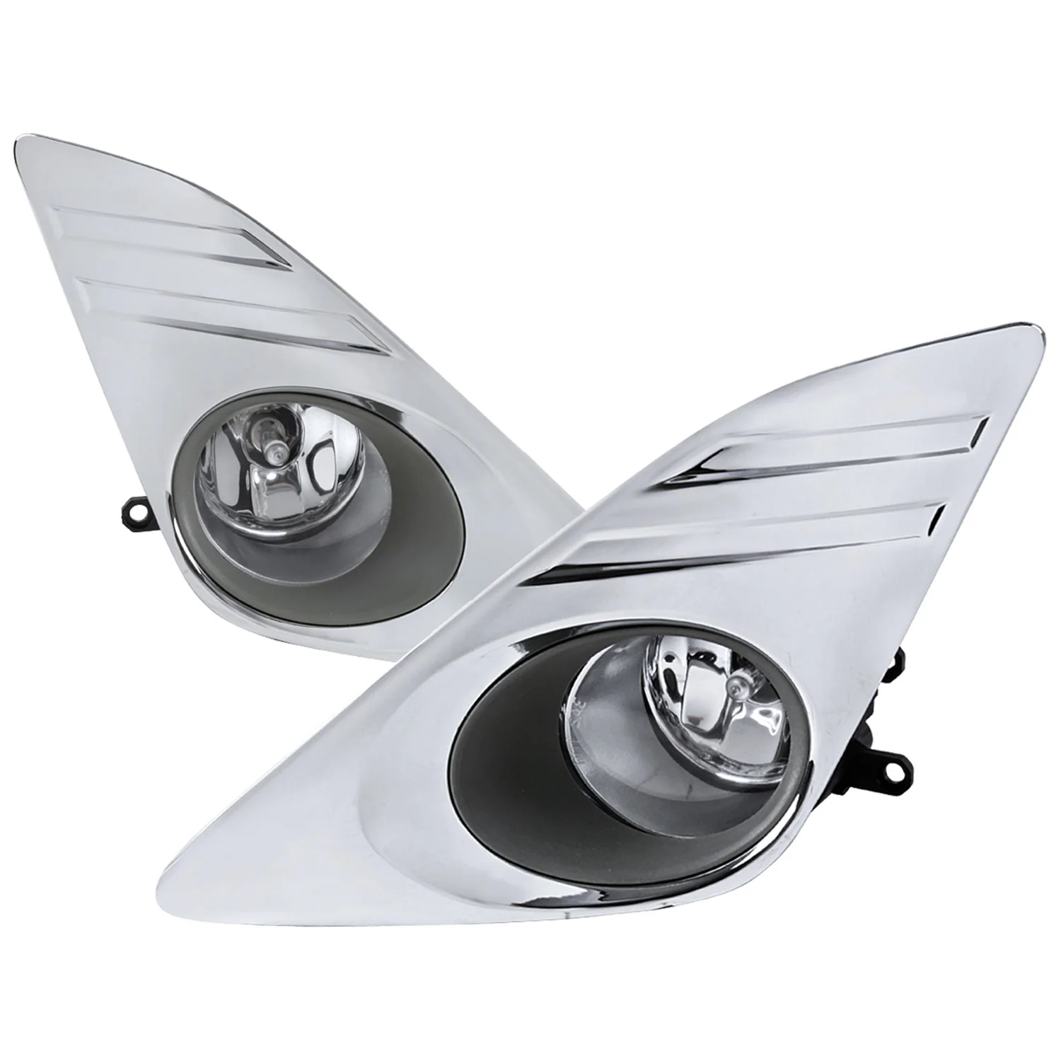 2012-2014 Toyota Camry H11 Fog Lights Kit Chrome Housing/Clear Lens