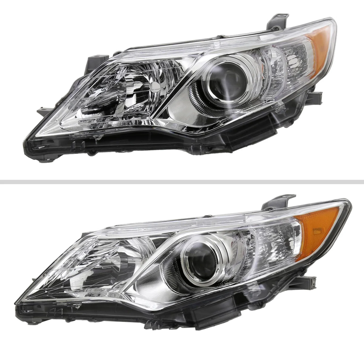 2012-2014 Toyota Camry Headlights Amber Reflectors - Driver Side Only Chrome - Image 2