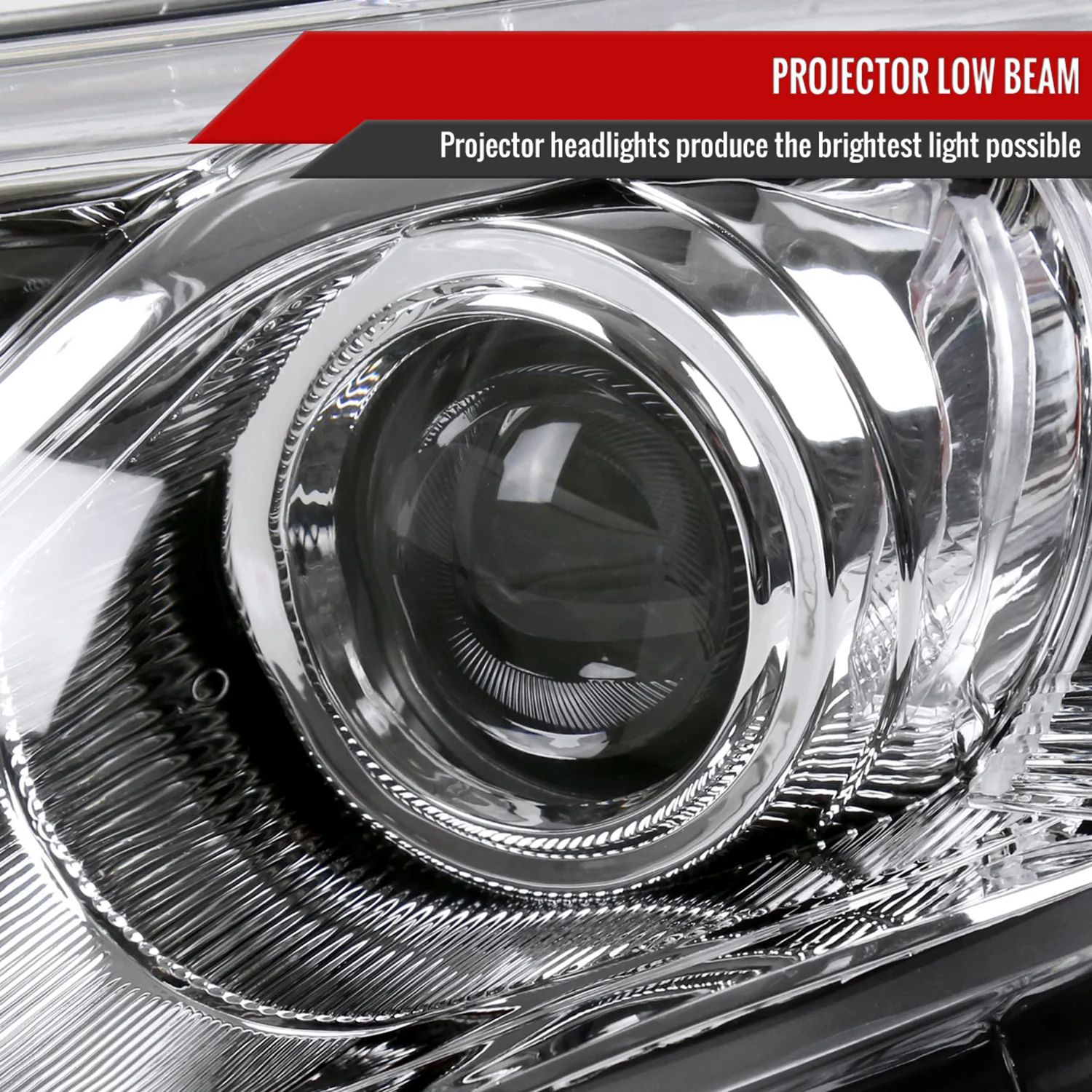 2012-2014 Toyota Camry Headlights Amber Reflectors - Driver Side Only Chrome - Image 3