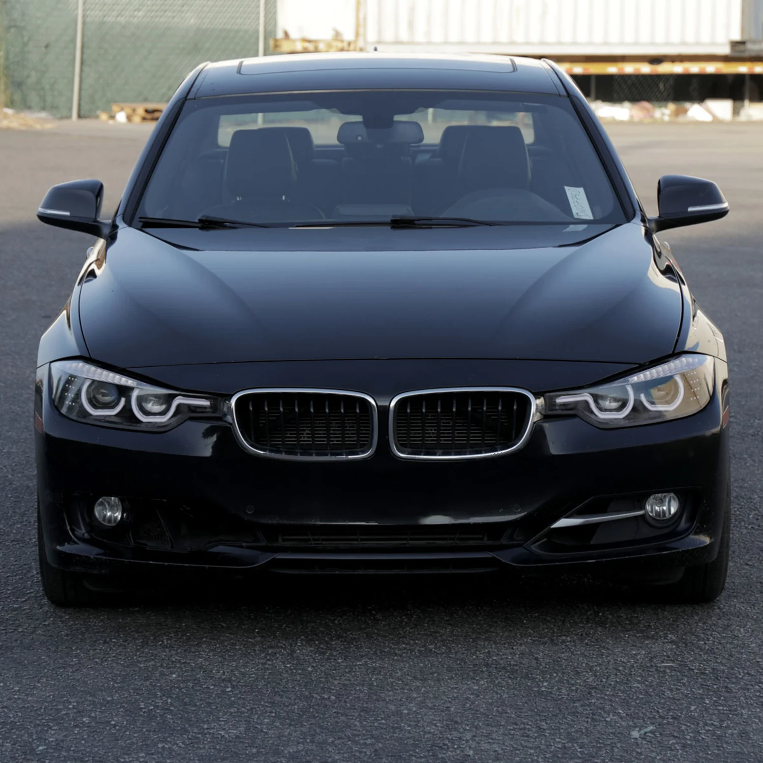 2012-2015 BMW F30 3 Series Sedan Dual U-Bar Headlights LED Signal Lights Black - Image 10