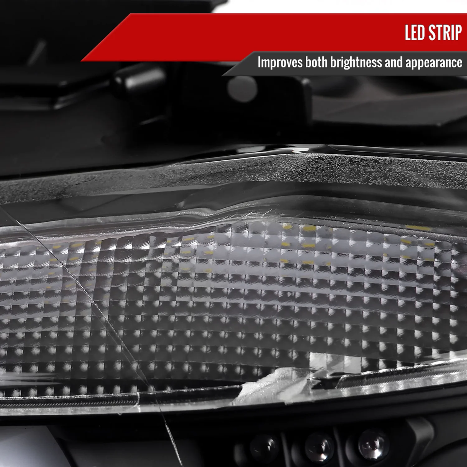 2012-2015 BMW F30 3 Series Sedan Dual U-Bar Headlights LED Signal Lights Black - Image 4