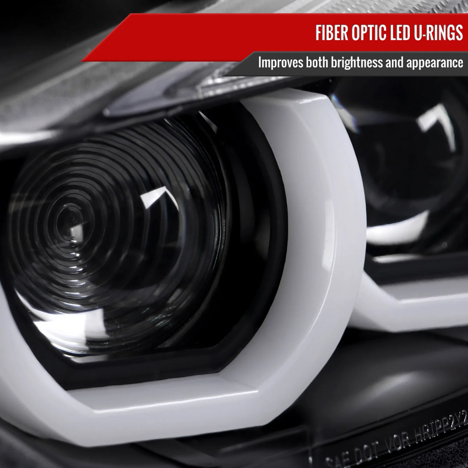 2012-2015 BMW F30 3 Series Sedan Dual U-Bar Headlights LED Signal Lights Black - Image 5