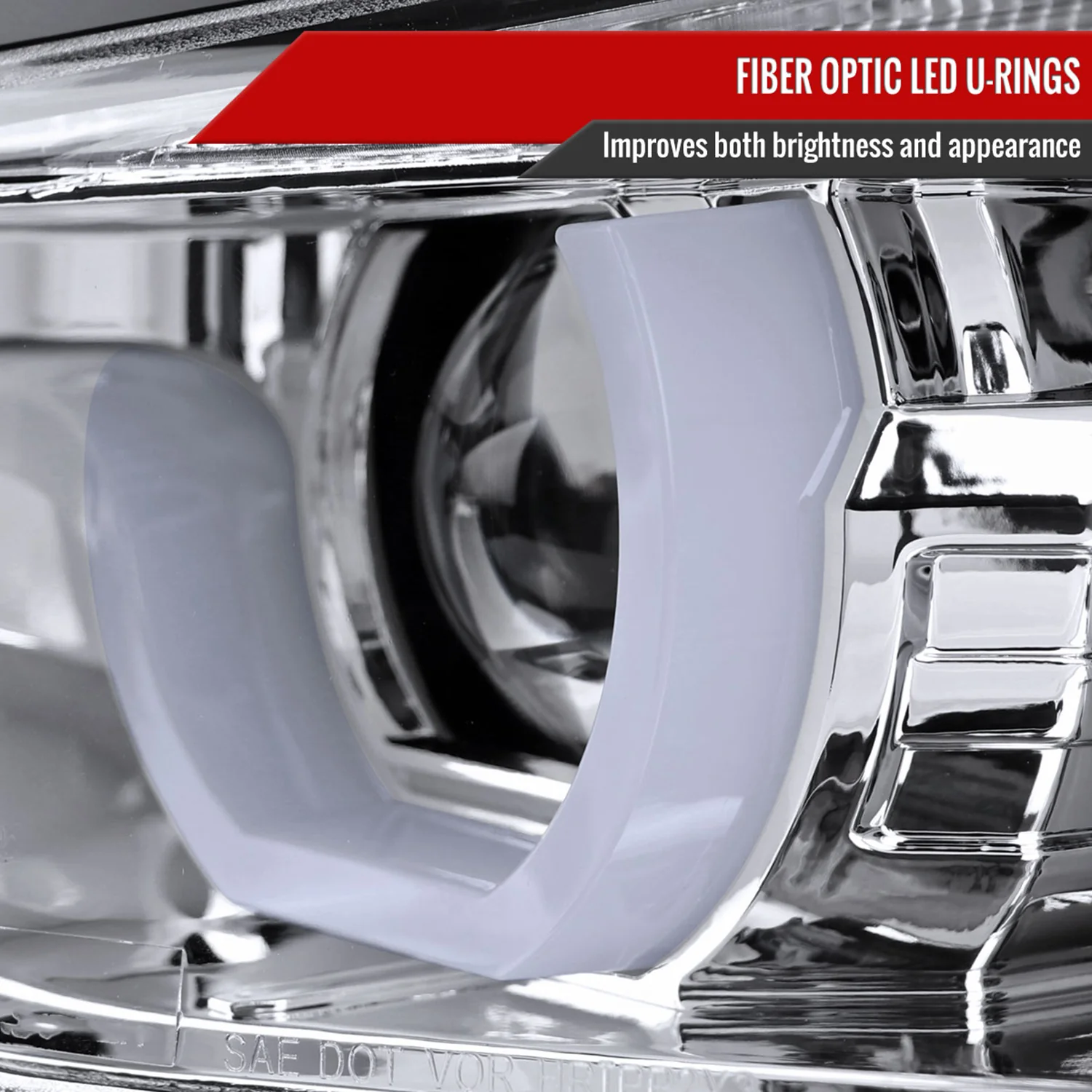 2012-2015 BMW F30 3 Series Sedan Dual U-Bar Headlights LED Signal Lights Chrome - Image 5