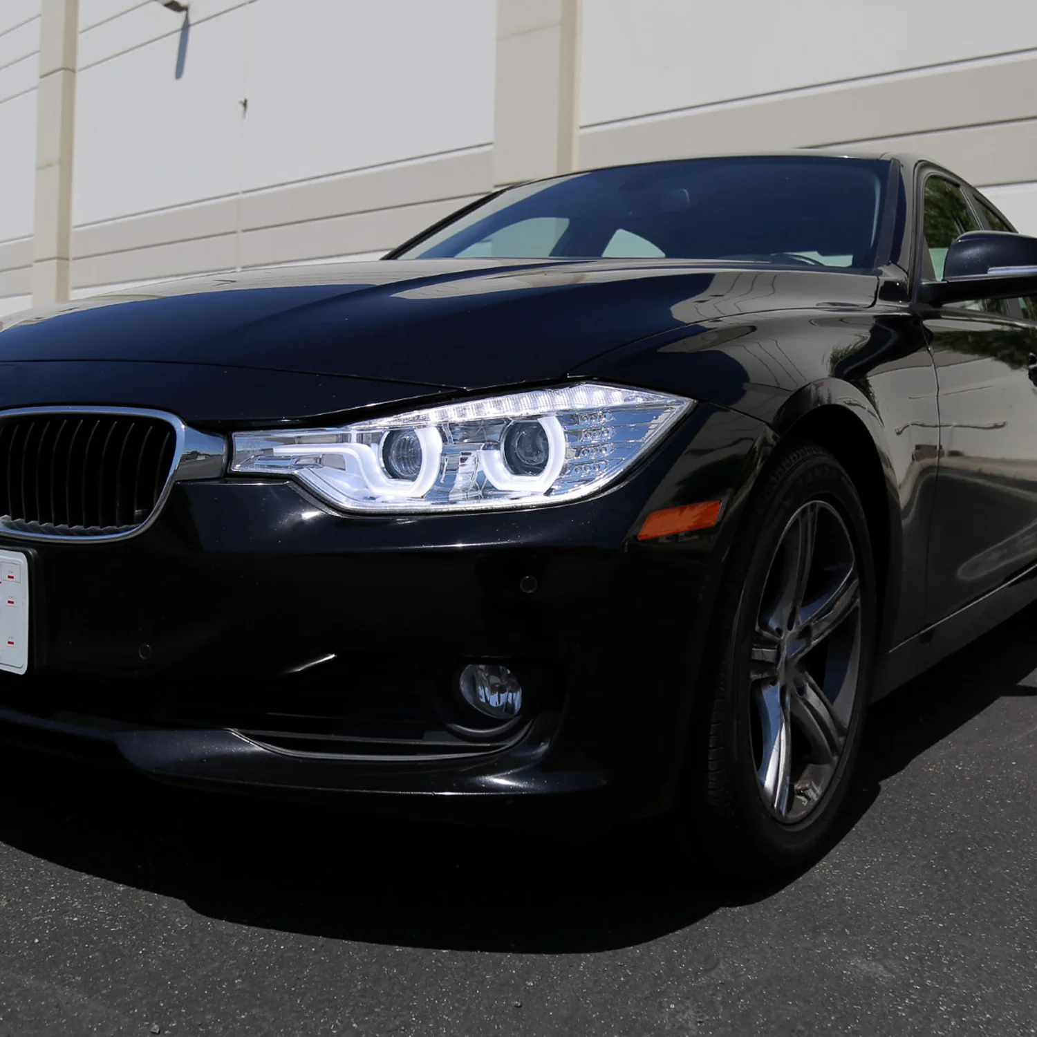 2012-2015 BMW F30 3 Series Sedan Dual U-Bar Headlights LED Signal Lights Chrome - Image 9