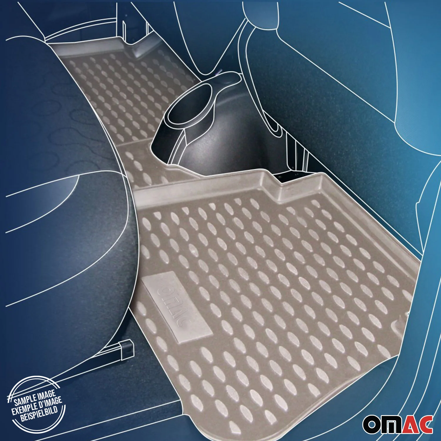 2012-2018 Audi A6 S6 Sedan Floor Mats & Cargo Liner Full Set Beige and Black - Image 10