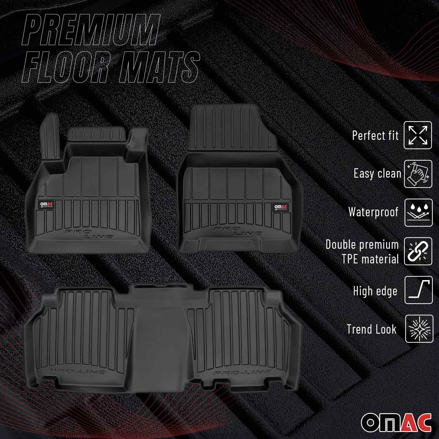 2012-2021 Mercedes Citan Premium Floor Mats Liners Full Set All Weather Heavy Duty Black - Image 2