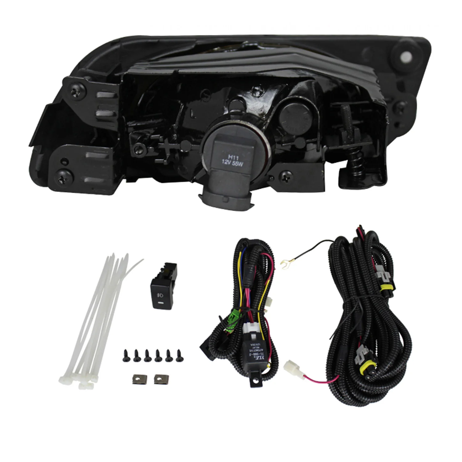 2012 Honda Civic Sedan H11 Fog Lights Kit Chrome Housing/Yellow Lens - Image 8