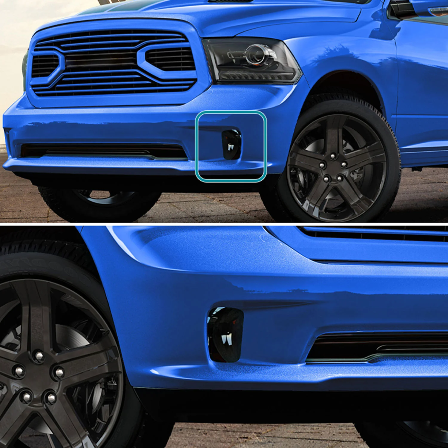 2013-2018 Dodge RAM 1500 9006 Fog Lights Kit Chrome Housing/Smoke Lens - Image 10