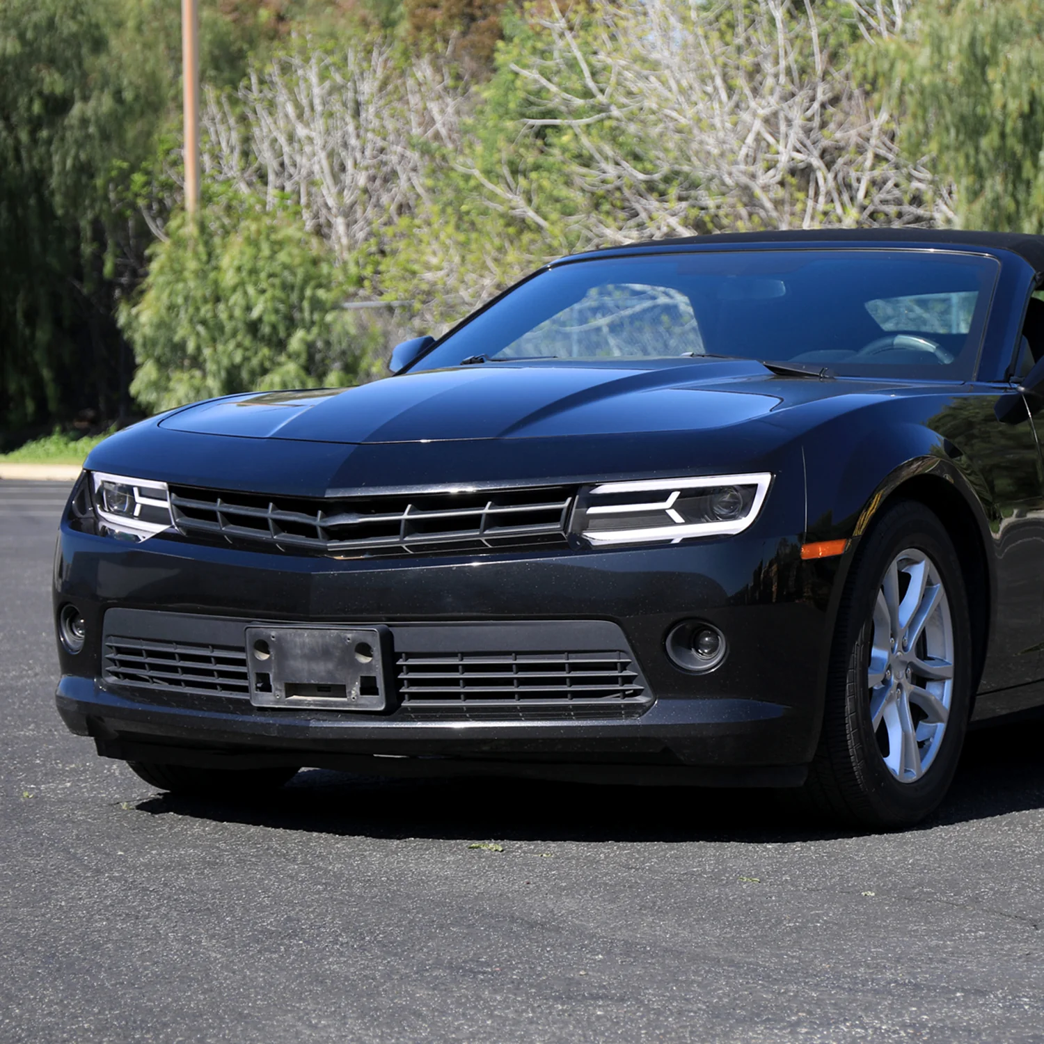 2014-2015 Chevy Camaro LED Projector Headlights Turn Signal Lights Matte Black - Image 9