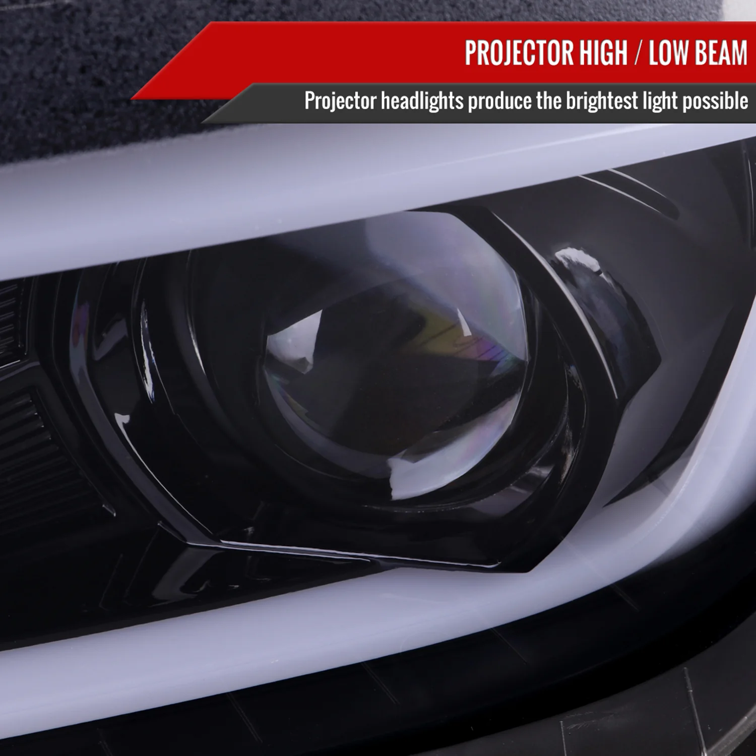 2014-2015 Chevy Camaro LED Projector Headlights Turn Signal Lights Smoke - Image 3