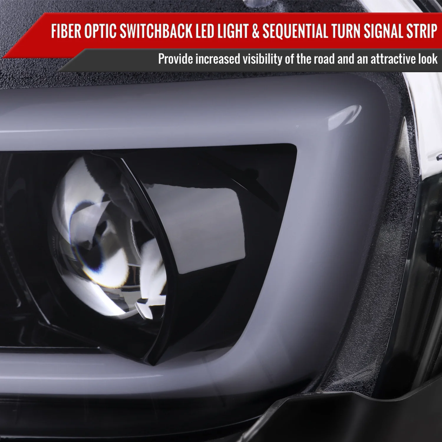 2014-2015 Chevy Camaro LED Projector Headlights Turn Signal Lights Smoke - Image 4