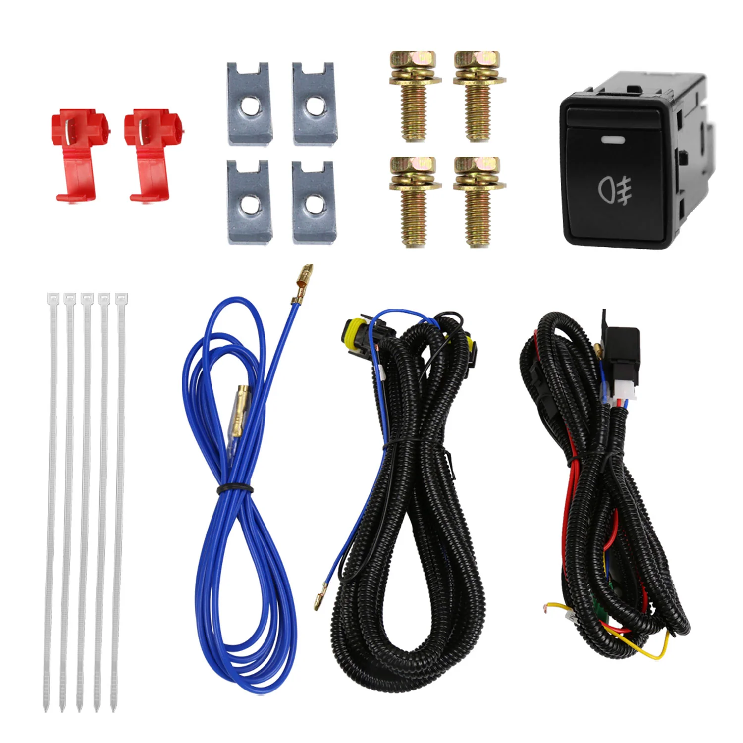 2014-2016 Nissan Rogue H11 Fog Lights Kit Switch & Wiring Harness Chrome/Clear - Image 7