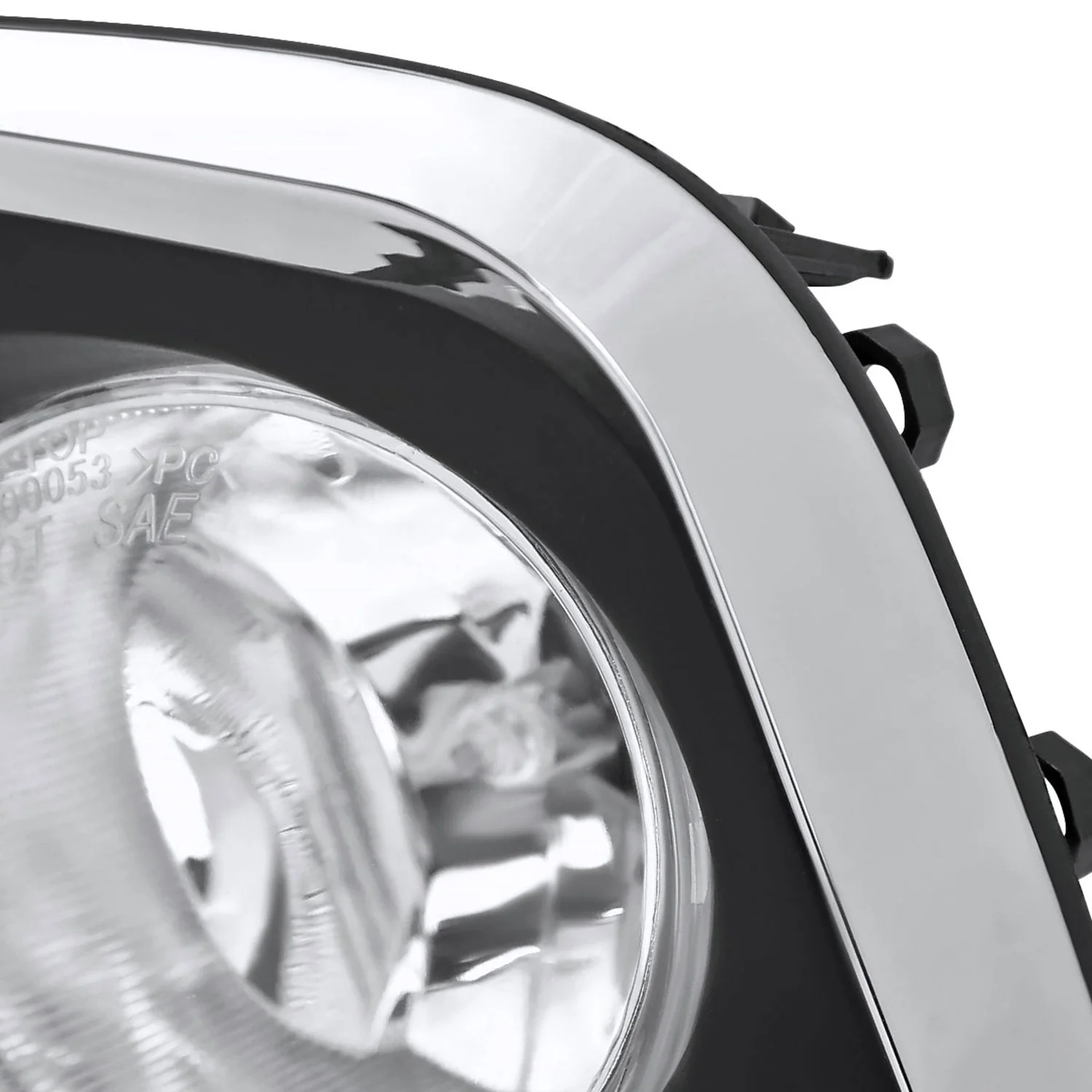 2014-2016 Toyota Corolla H16 Silver Bezel Fog Lights Kit Chrome/Clear Lens - Image 4