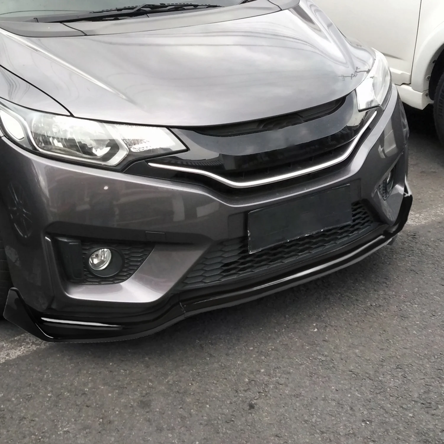 2014-2017 Honda Fit Glossy Black Polypropylene 3Pcs Bumper Lip Spoiler - Image 10