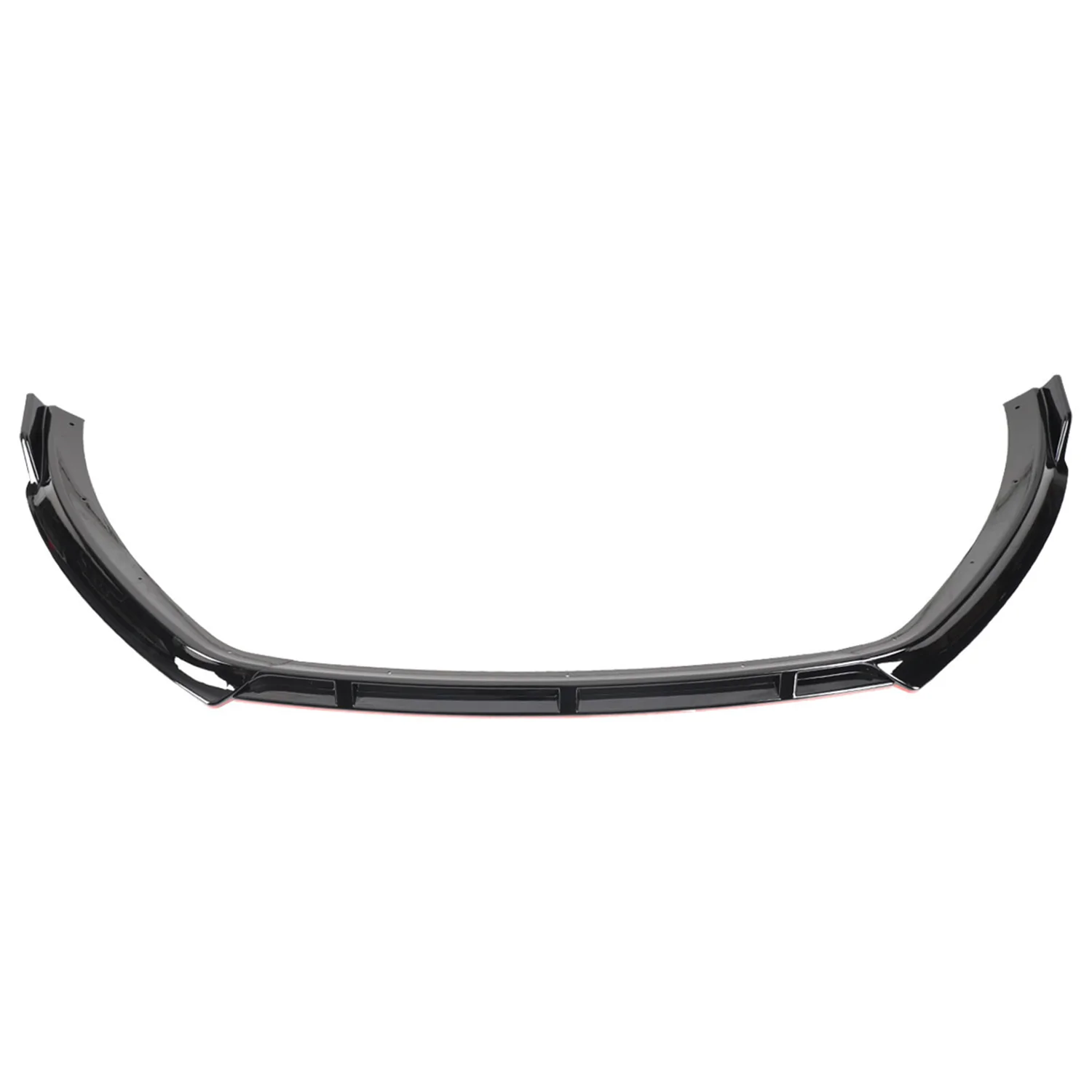 2014-2017 VW Golf Glossy Black/Red Trim 3Pcs Front Bumper Lip Splitter Kit - Image 7