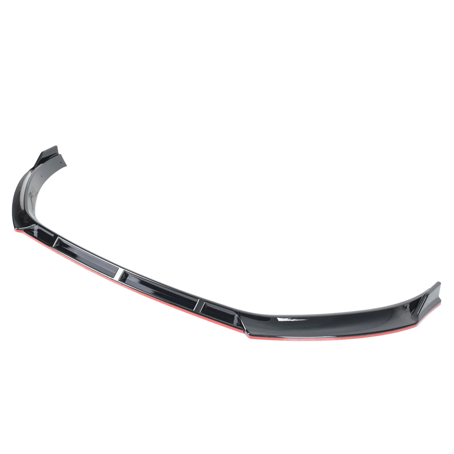 2014-2017 VW Golf Glossy Black/Red Trim 3Pcs Front Bumper Lip Splitter Kit - Image 8