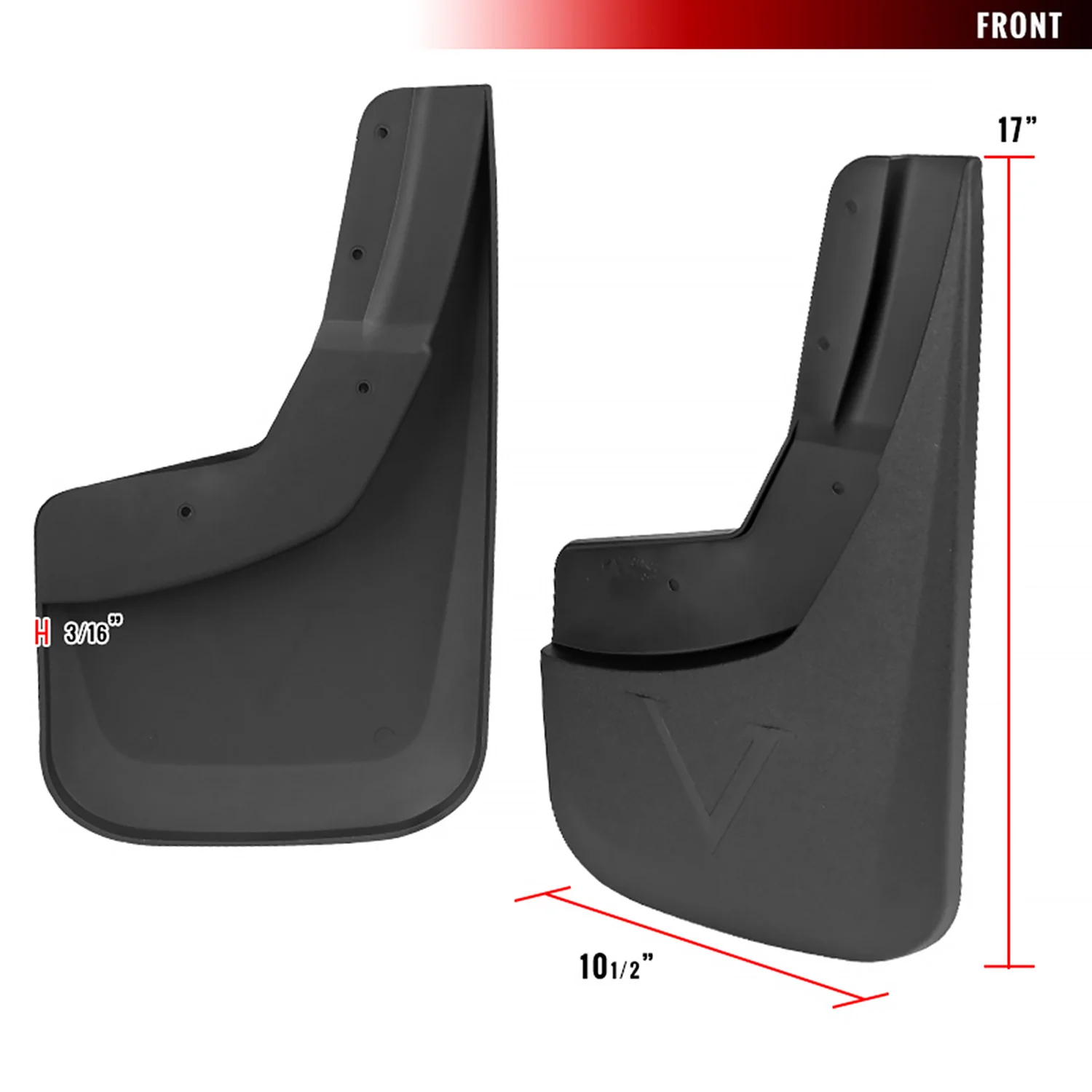 2014-2018 Chevy Silverado 1500/2500HD/3500HD Front&Rear Mud Flap Splash Guards - Image 2