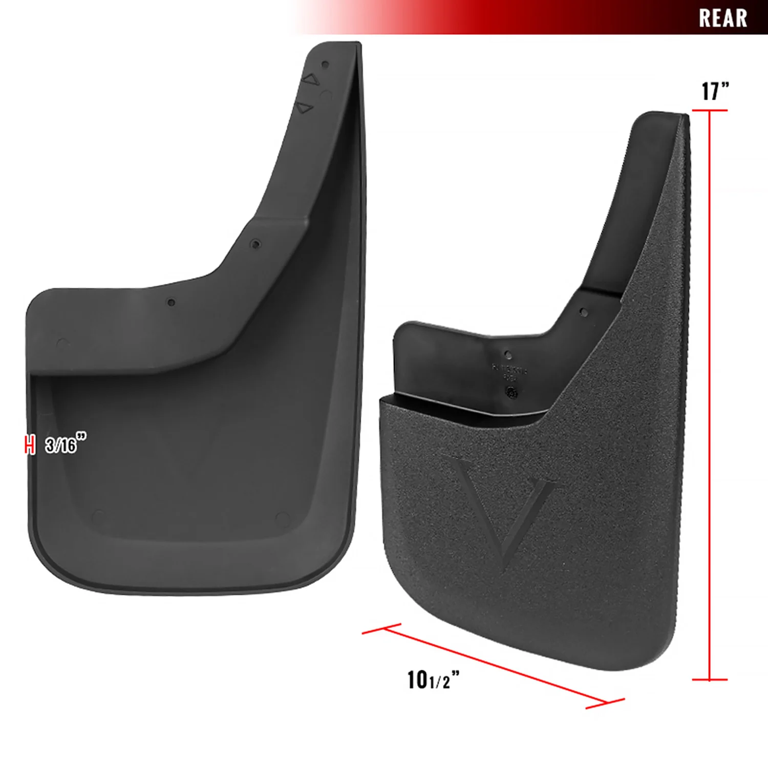 2014-2018 Chevy Silverado 1500/2500HD/3500HD Front&Rear Mud Flap Splash Guards - Image 3