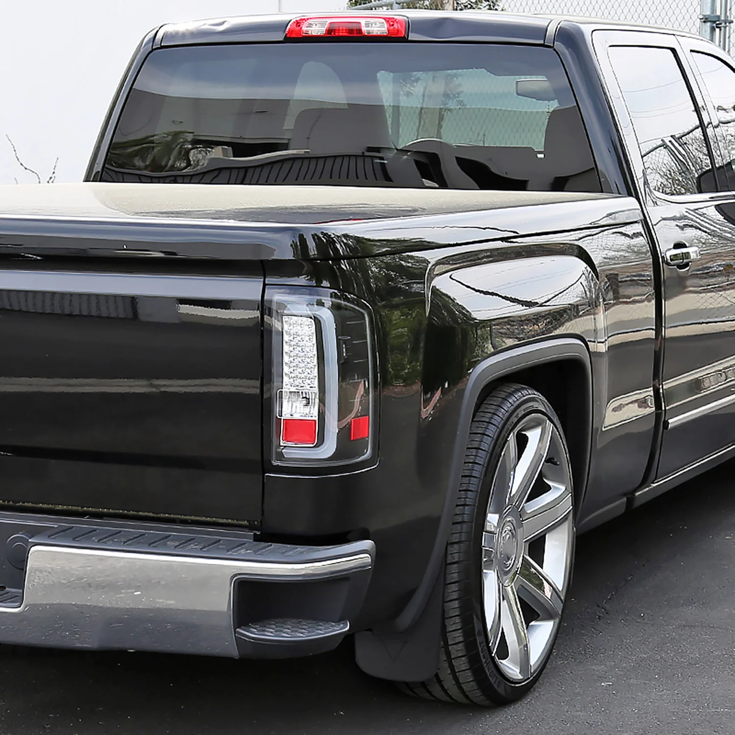 2014-2018 GMC Sierra 1500/2500/3500HD Mud Flap Splash Guards Single Rear Wheel - Image 9