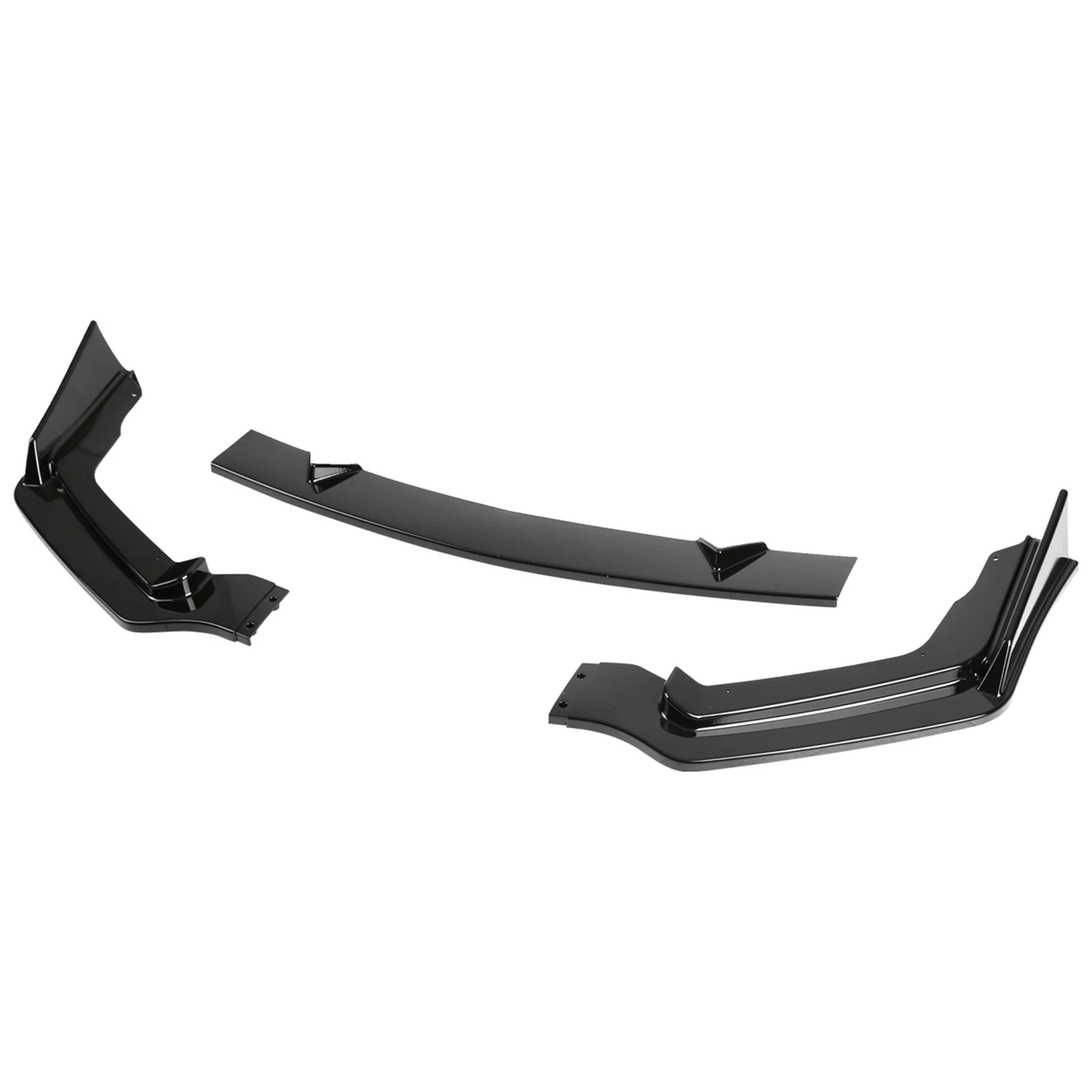 2014-2018 Infiniti Q50 Sport Glossy Black Polypropylene 3Pcs Bumper Lip - Image 6