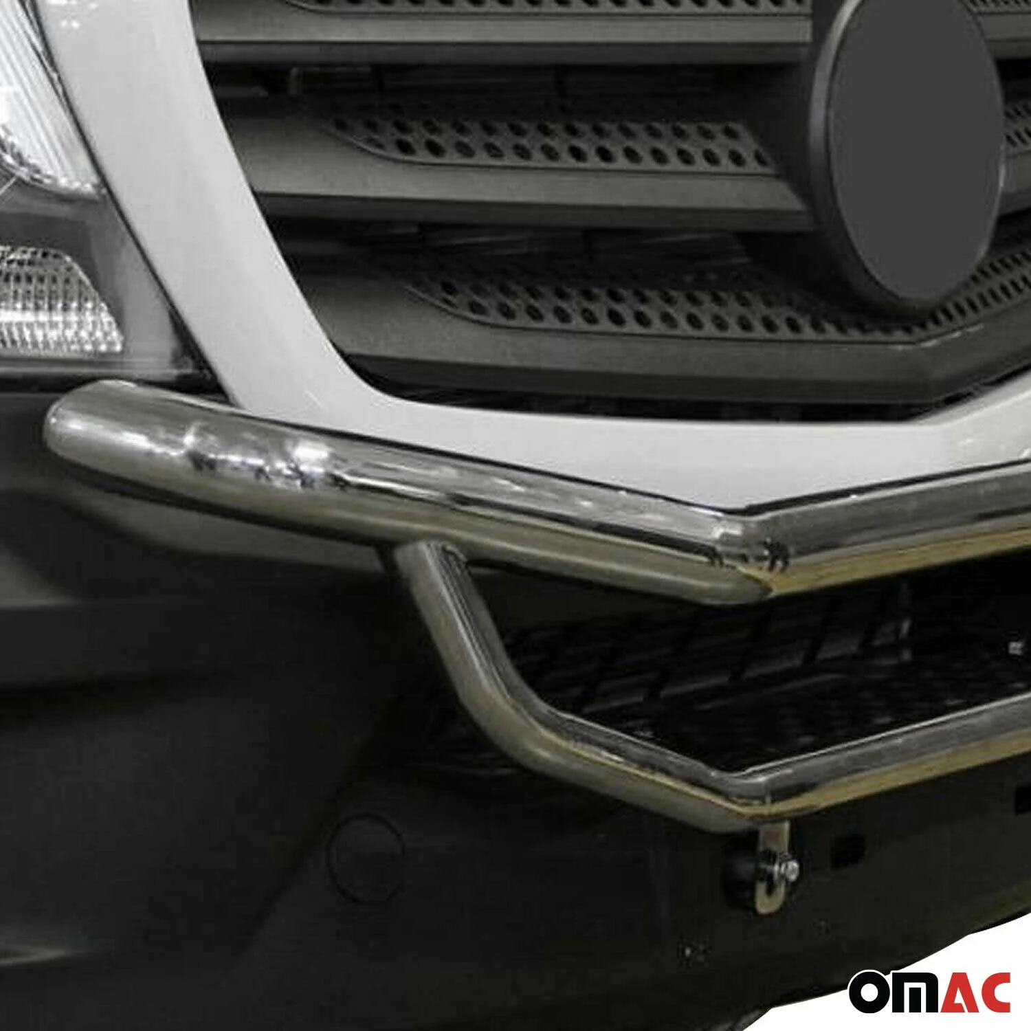 2014-2018 Mercedes Sprinter W906 Bull Bar Push Front Bumper Grille Silver - Image 4