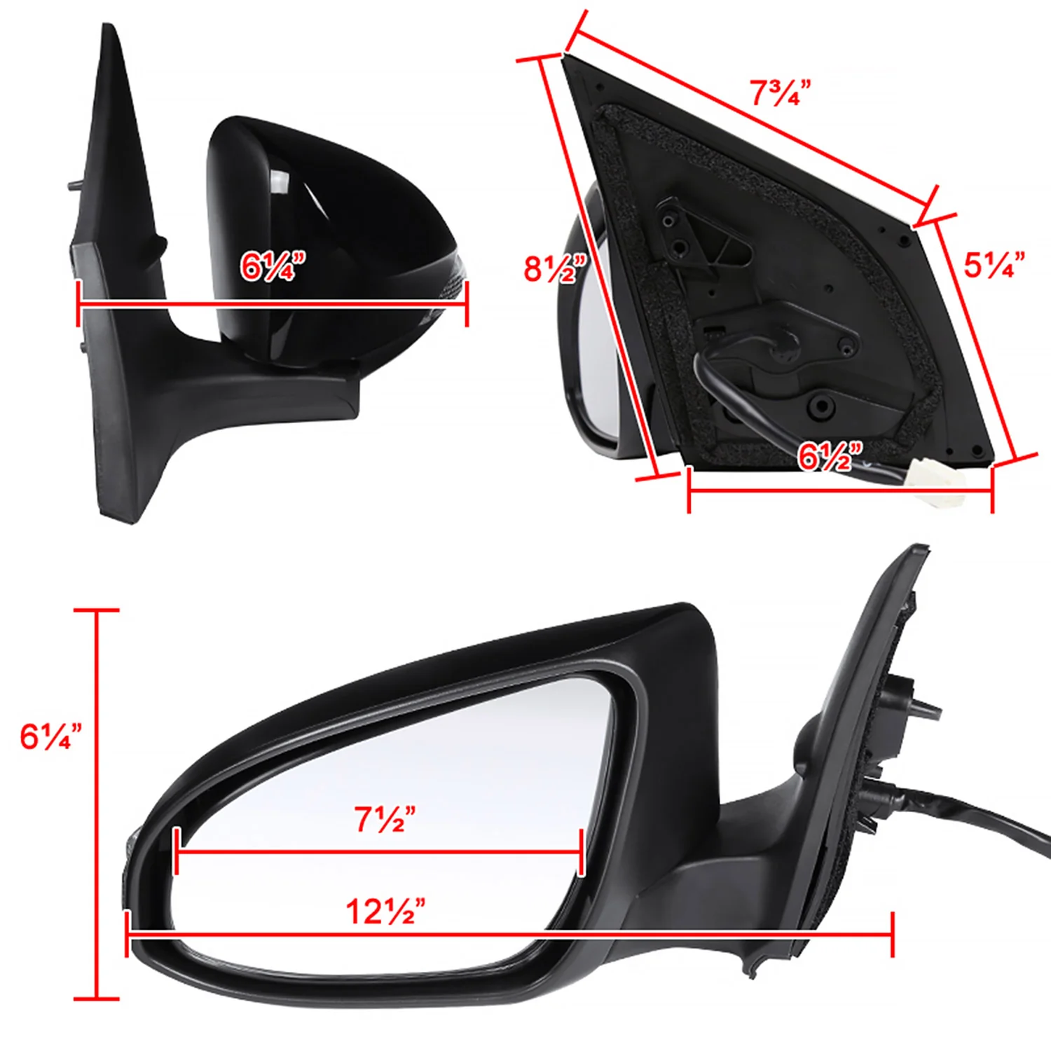 2014-2018 Toyota Corolla Black 7Pin Heated Side Mirror LED Turn Signal Driver - Image 8