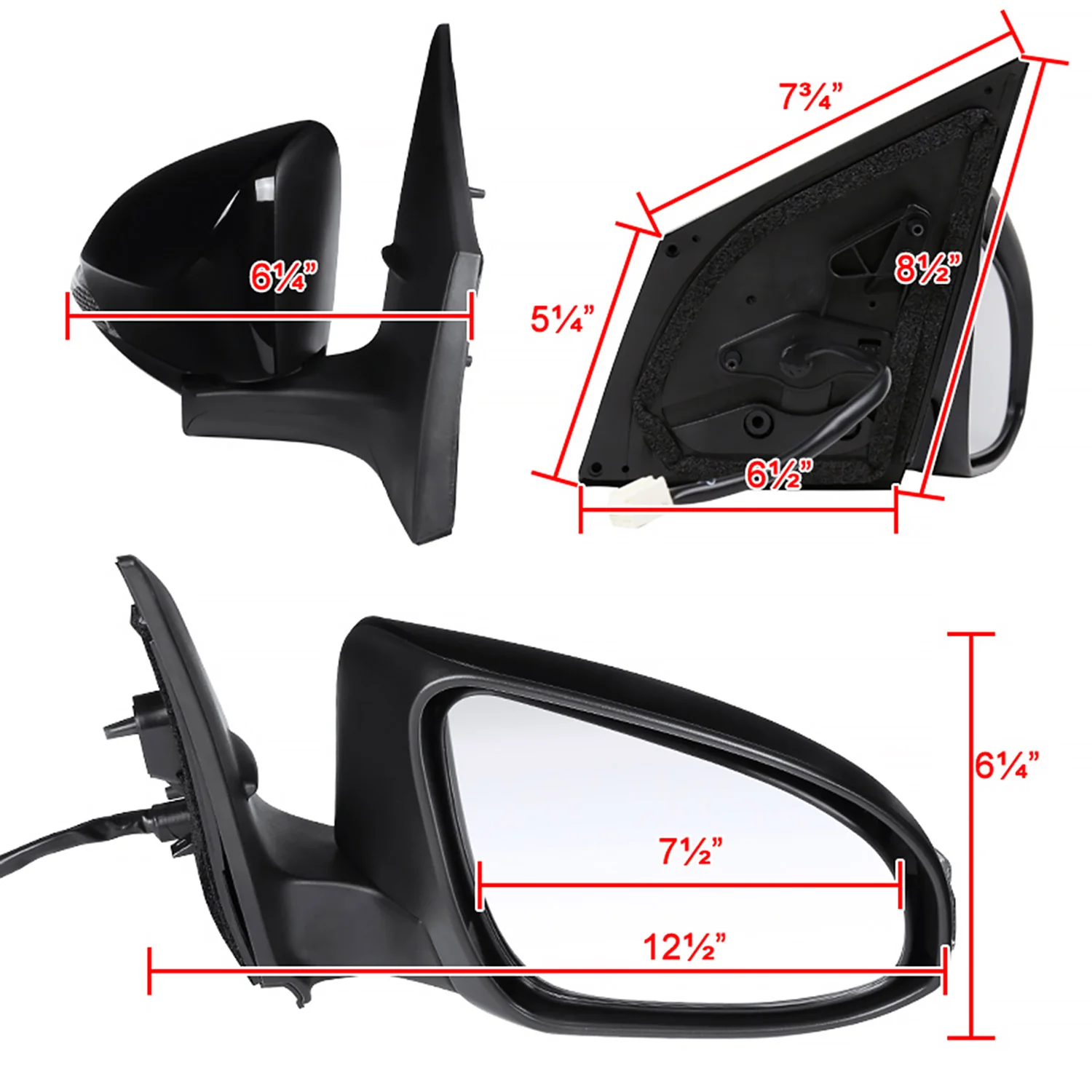 2014-2018 Toyota Corolla Black 7Pin Heated Side Mirror Turn Signal Passenger - Image 8