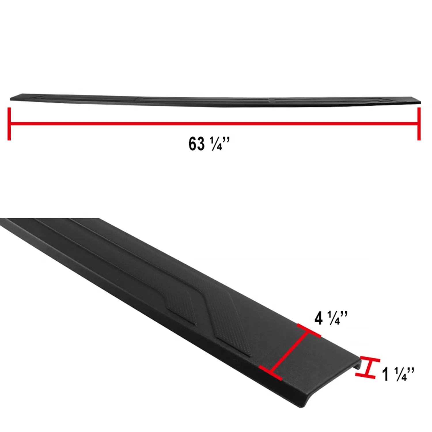2014-2018 Toyota Tundra Black Textured OE Style Tailgate Cap Protector Cover - Image 2