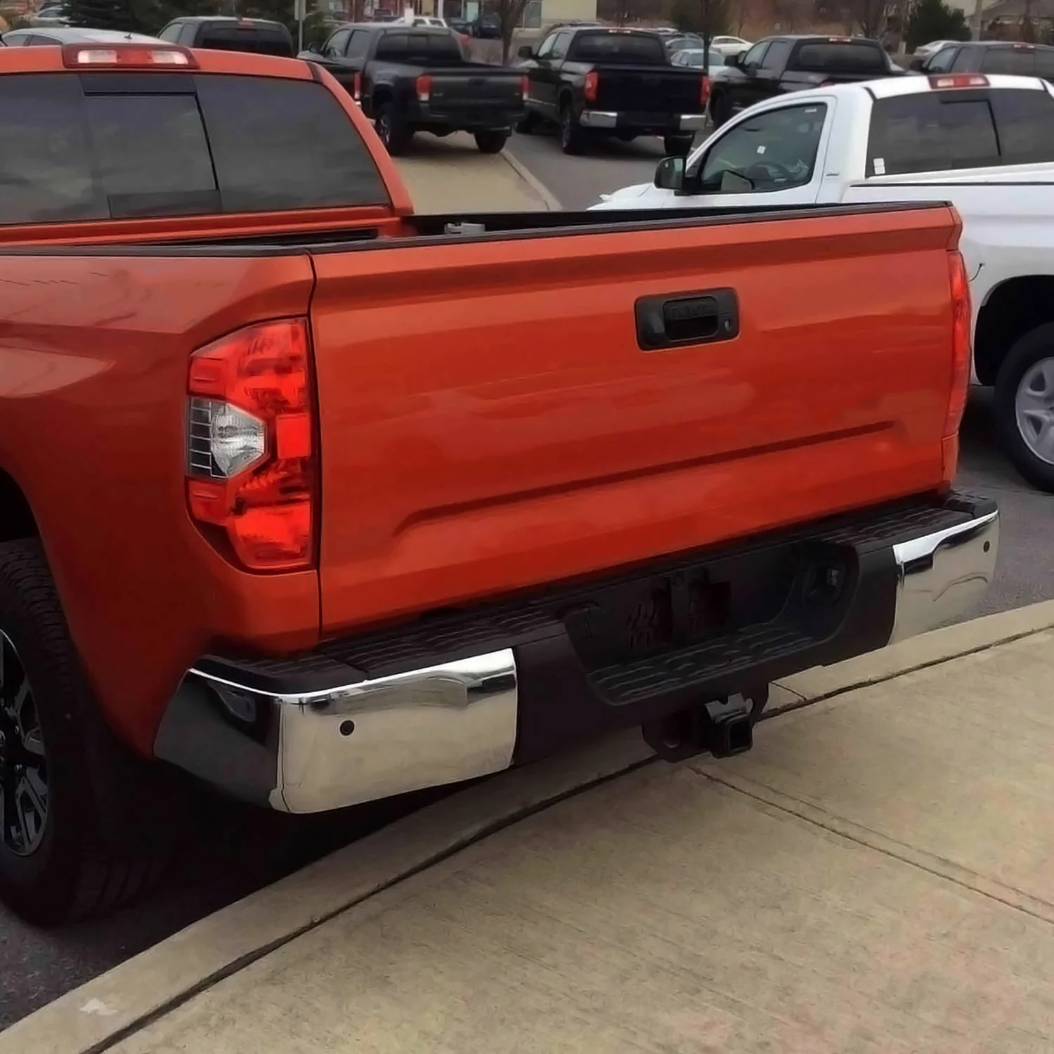 2014-2018 Toyota Tundra Chrome Steel Factory Replacement Rear Step Bumper - Image 10