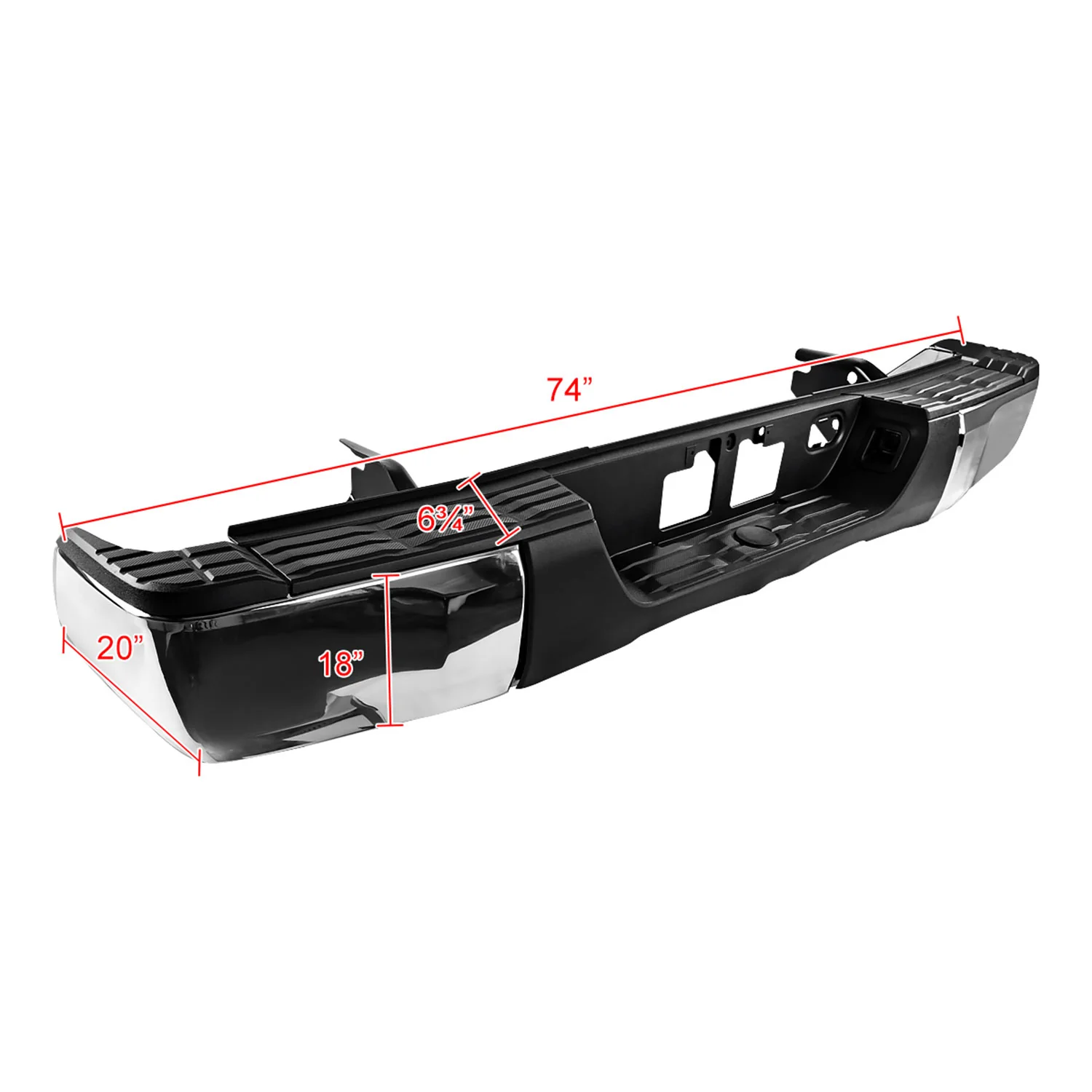 2014-2018 Toyota Tundra Chrome Steel Factory Replacement Rear Step Bumper - Image 2