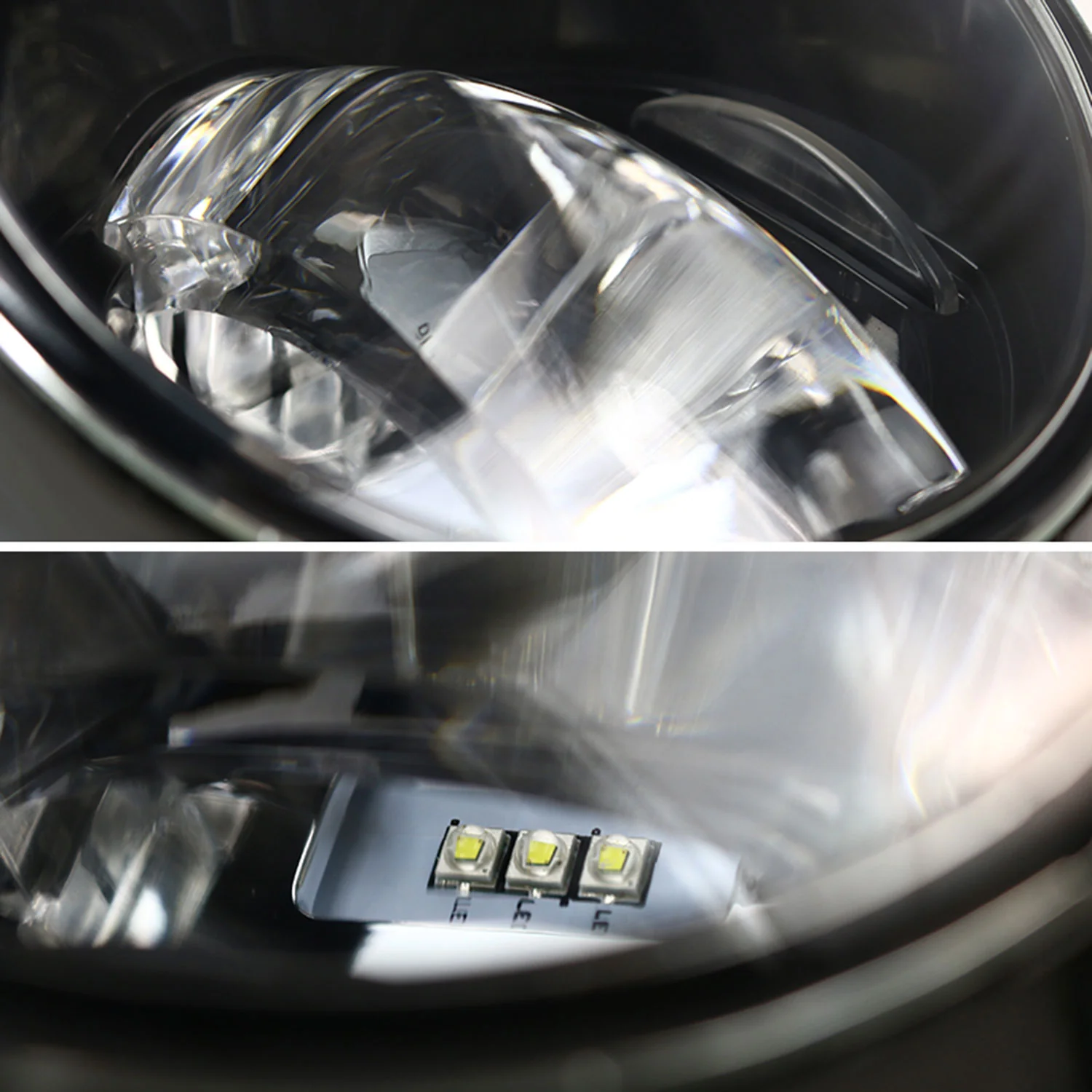 2014-2018 Toyota Tundra SMD LED Projector Fog Lights Kit Chrome/Clear Lens - Image 3
