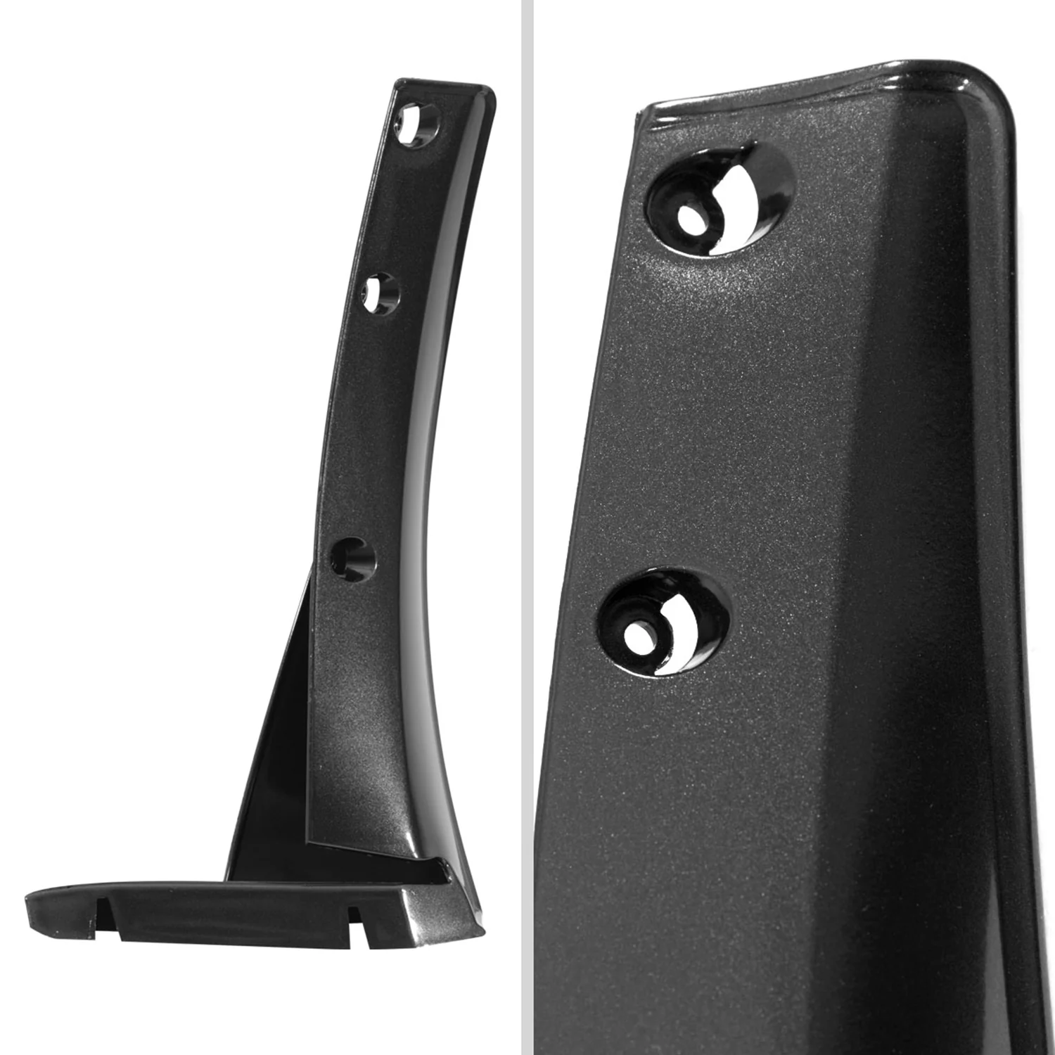 2014-2019 Chevrolet Corvette C7 Black 2PC Front Bumper Canards Spats Cover - Image 6