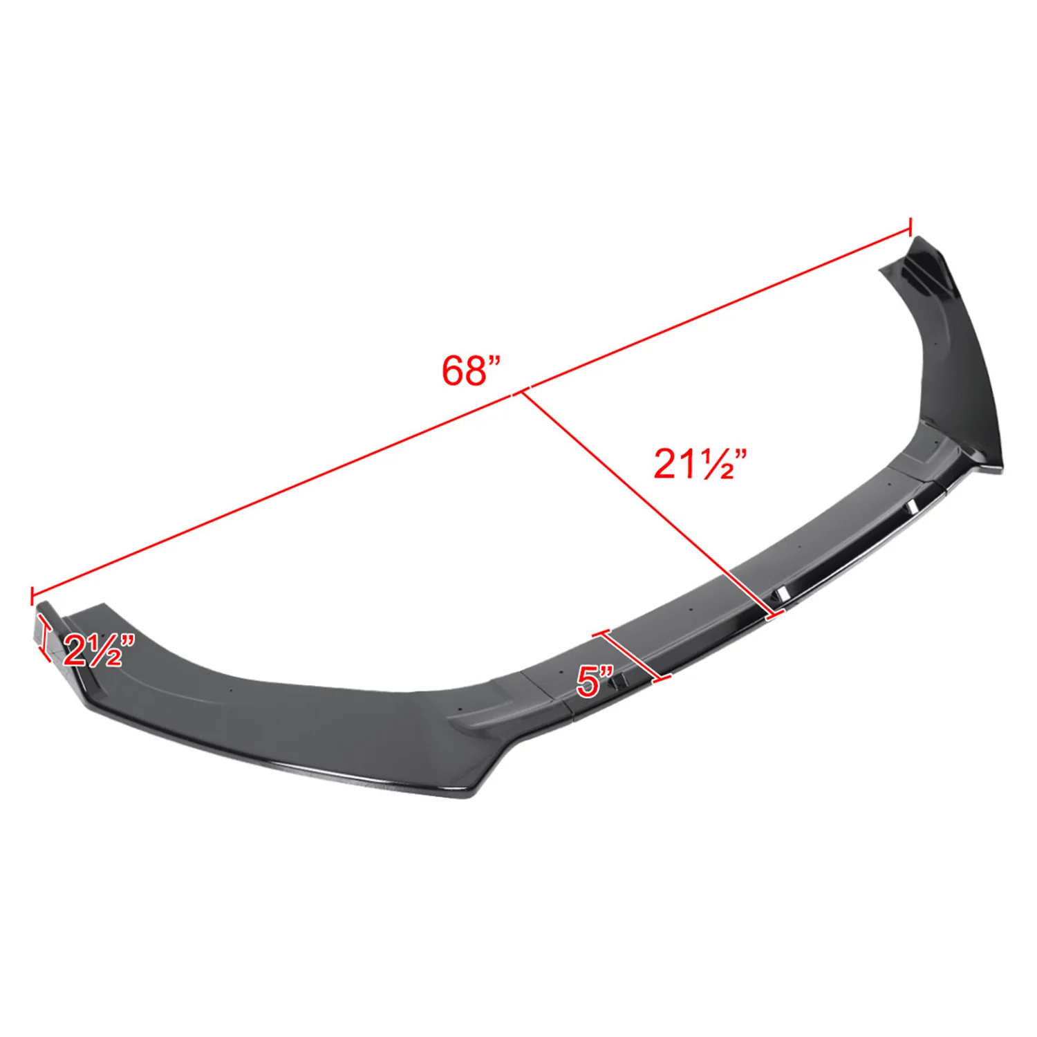 2014-2020 VW Golf GTI/R/R-Line Glossy Black 3Pcs Front Bumper Lip Set - Image 2