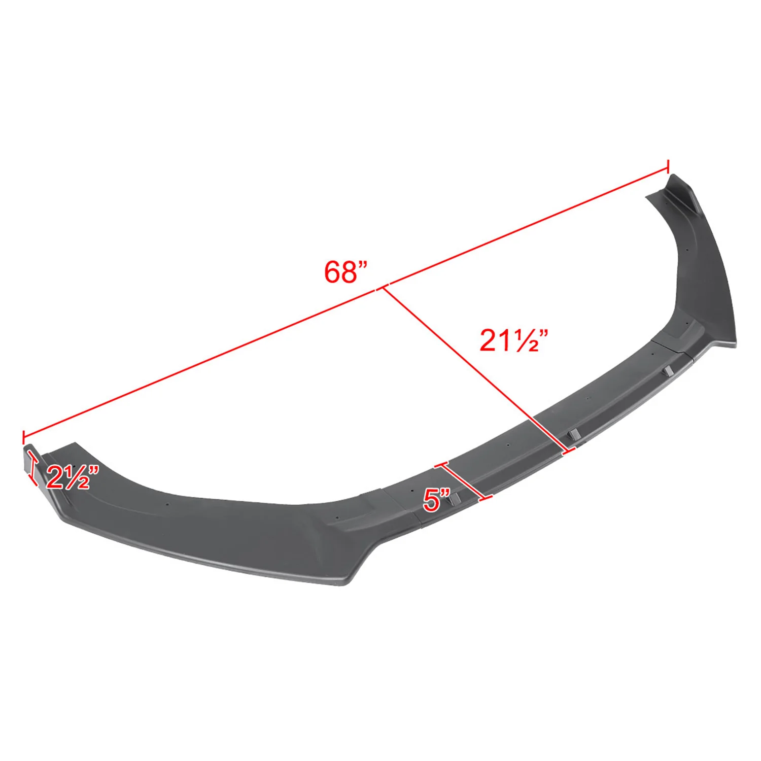 2014-2020 VW Golf GTI/R/R-Line Matte Black 3Pcs Front Bumper Lip Set - Image 2