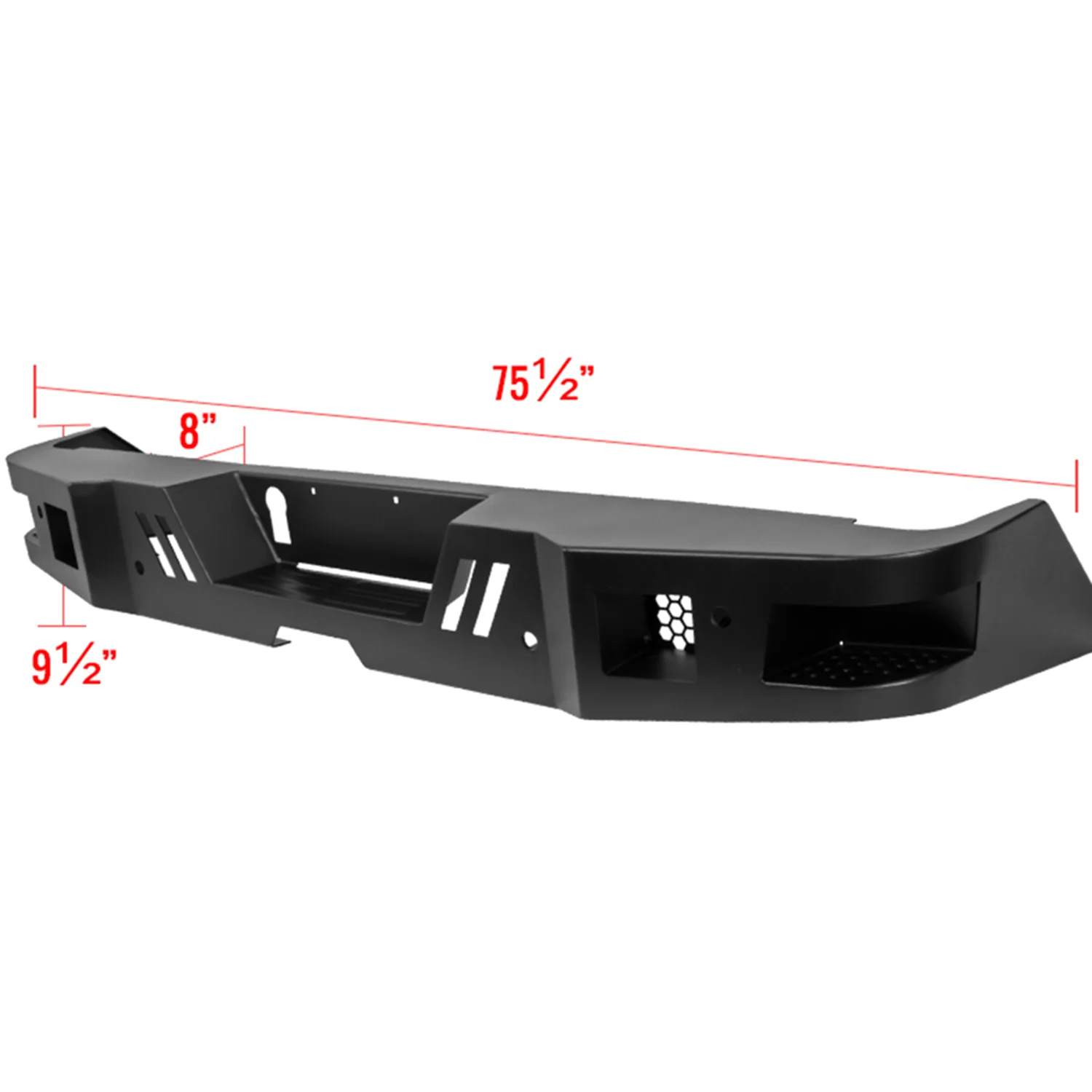 2014-2021 Toyota Tundra Black Heavy Duty Steel Rear Step Bumper w/License Lamp - Image 2